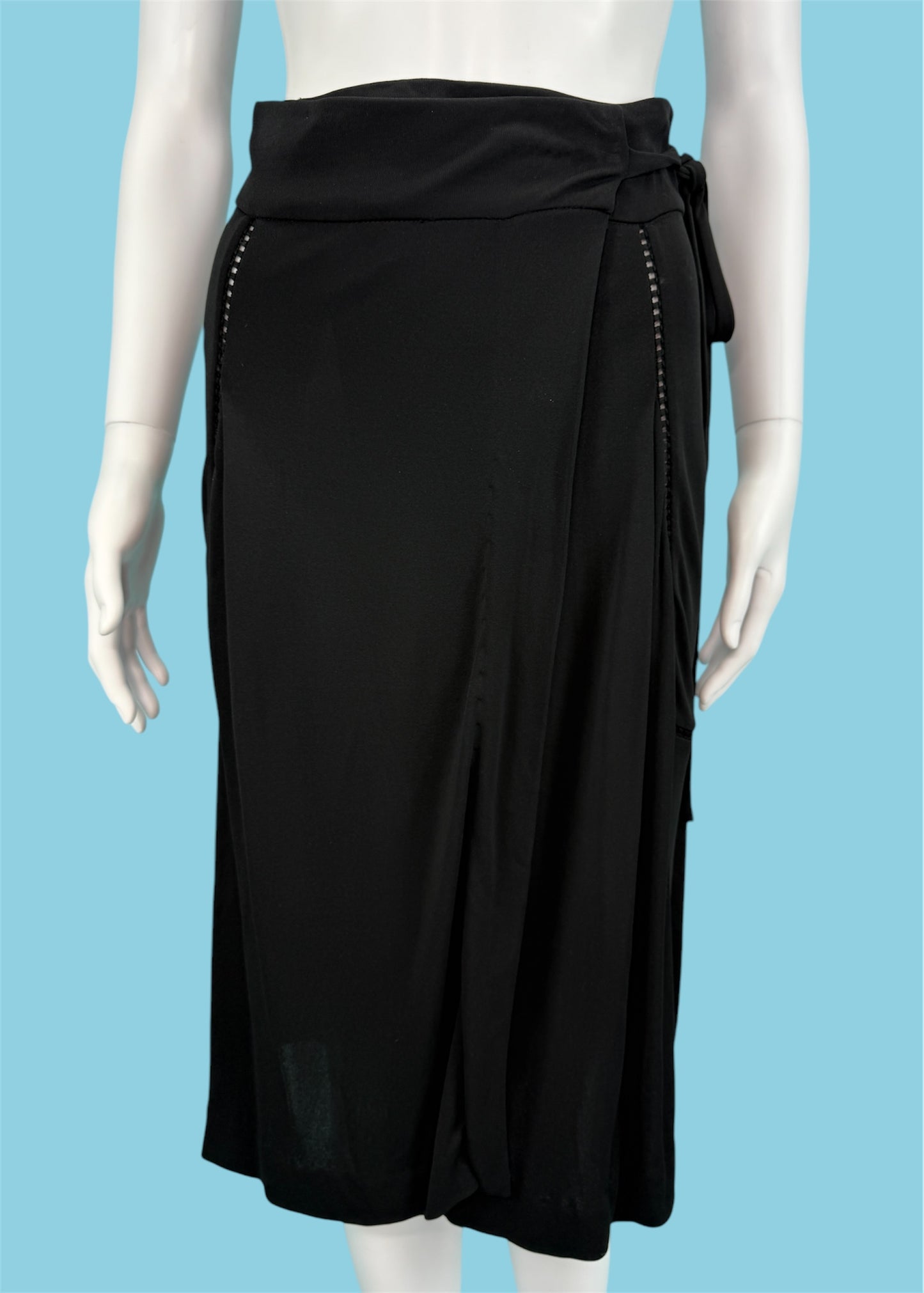 Yves Saint Laurent by Tom Ford Black Wrap Skirt