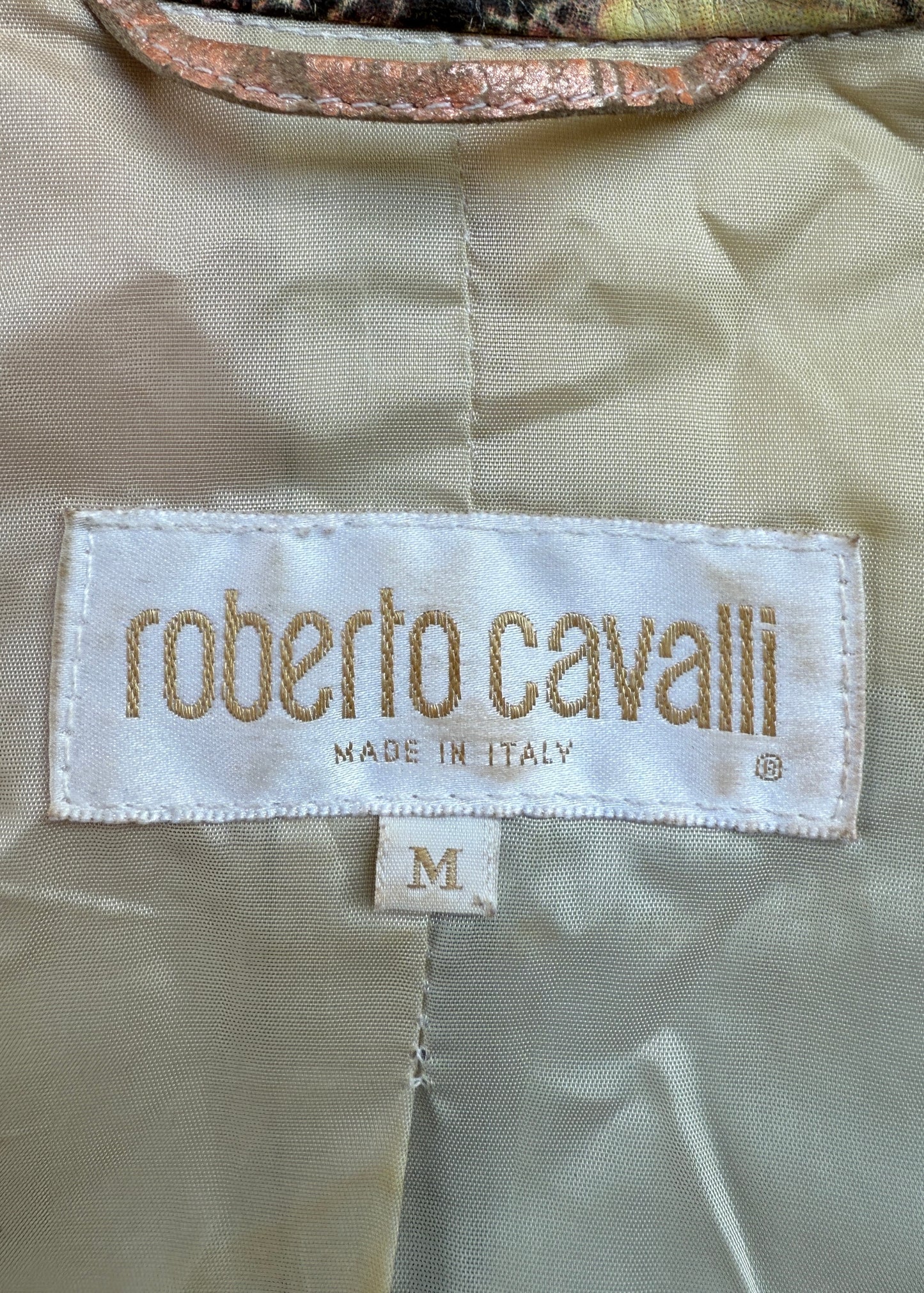 Roberto Cavalli 1990s Leather Patchwork Jacket