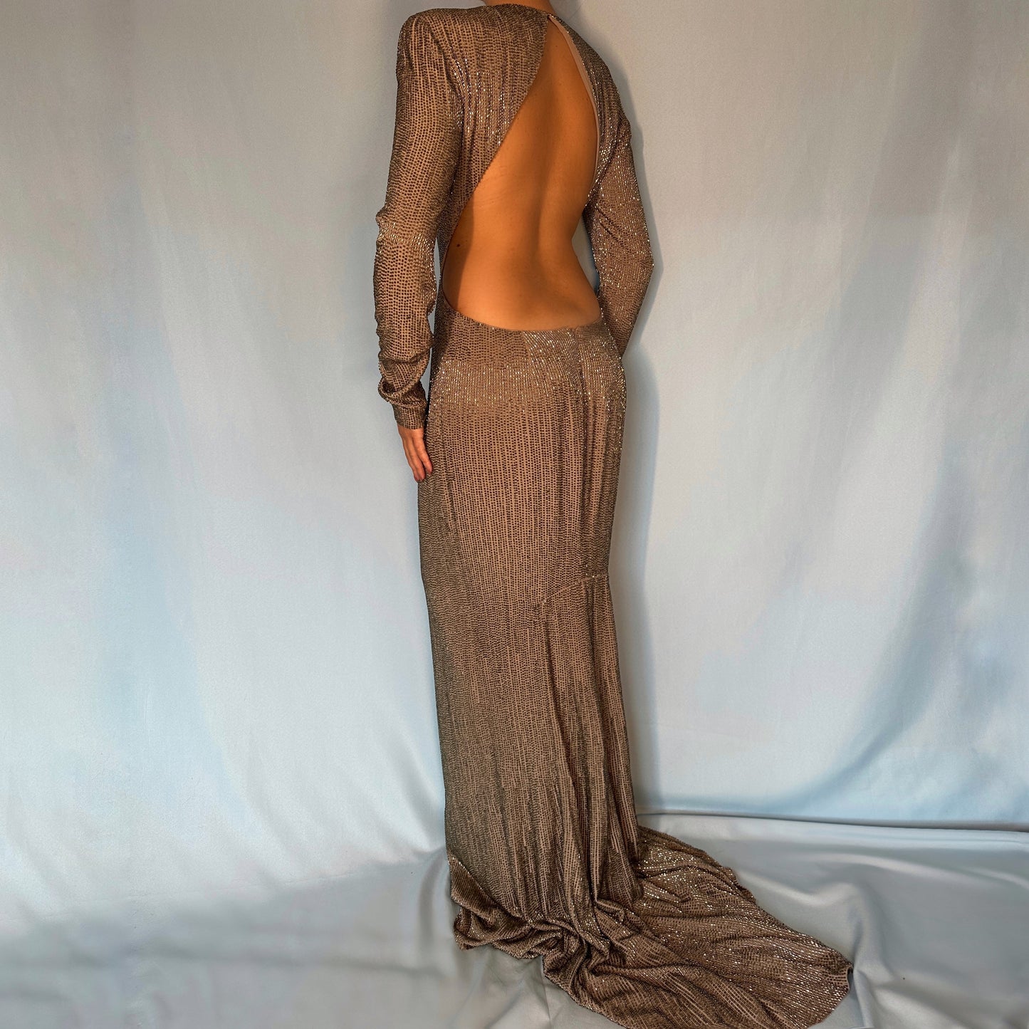Stella McCartney Beaded Open Back Silk Gown