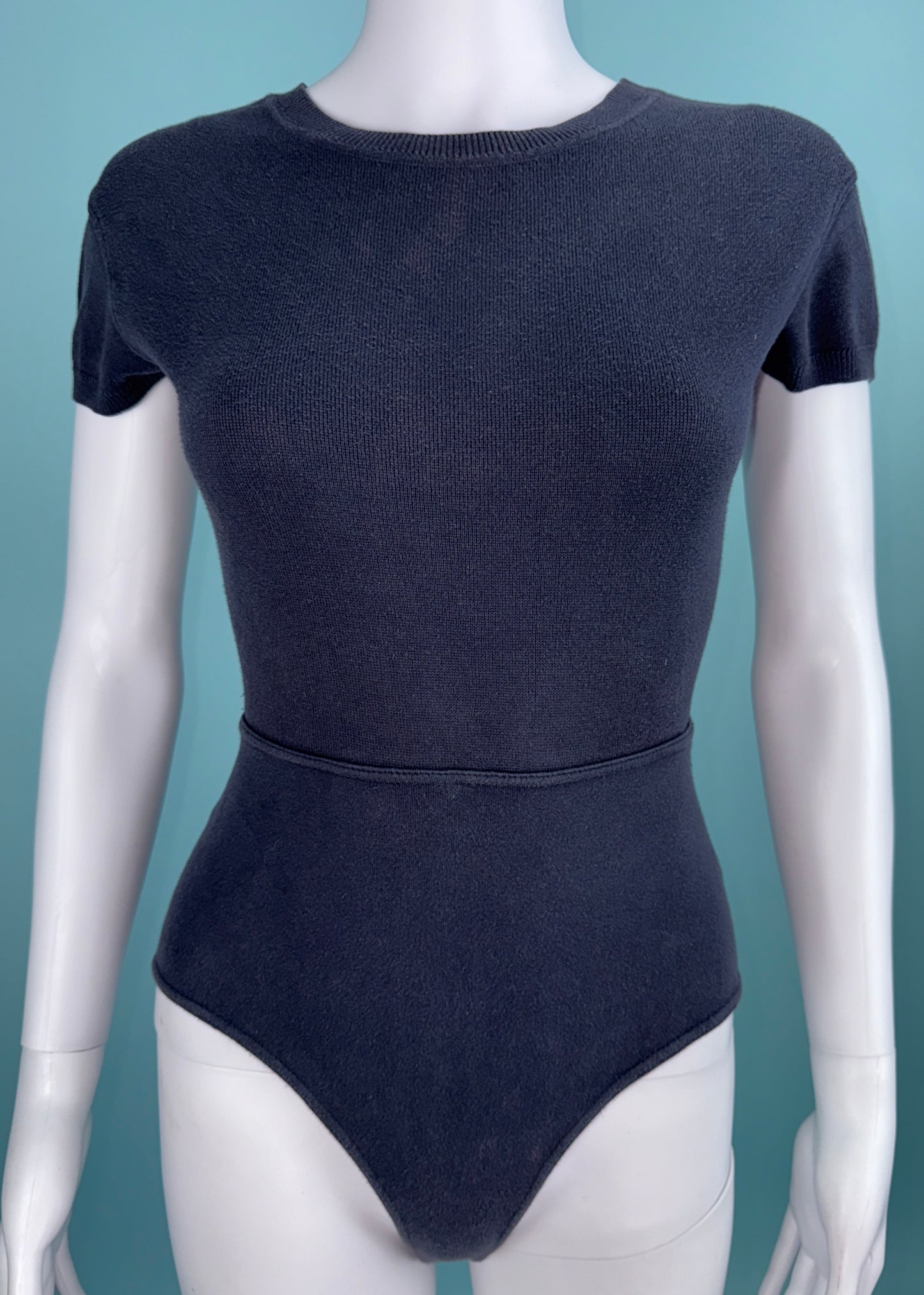 Azzedine Alaïa Spring 1989 Runway Navy Bodysuit