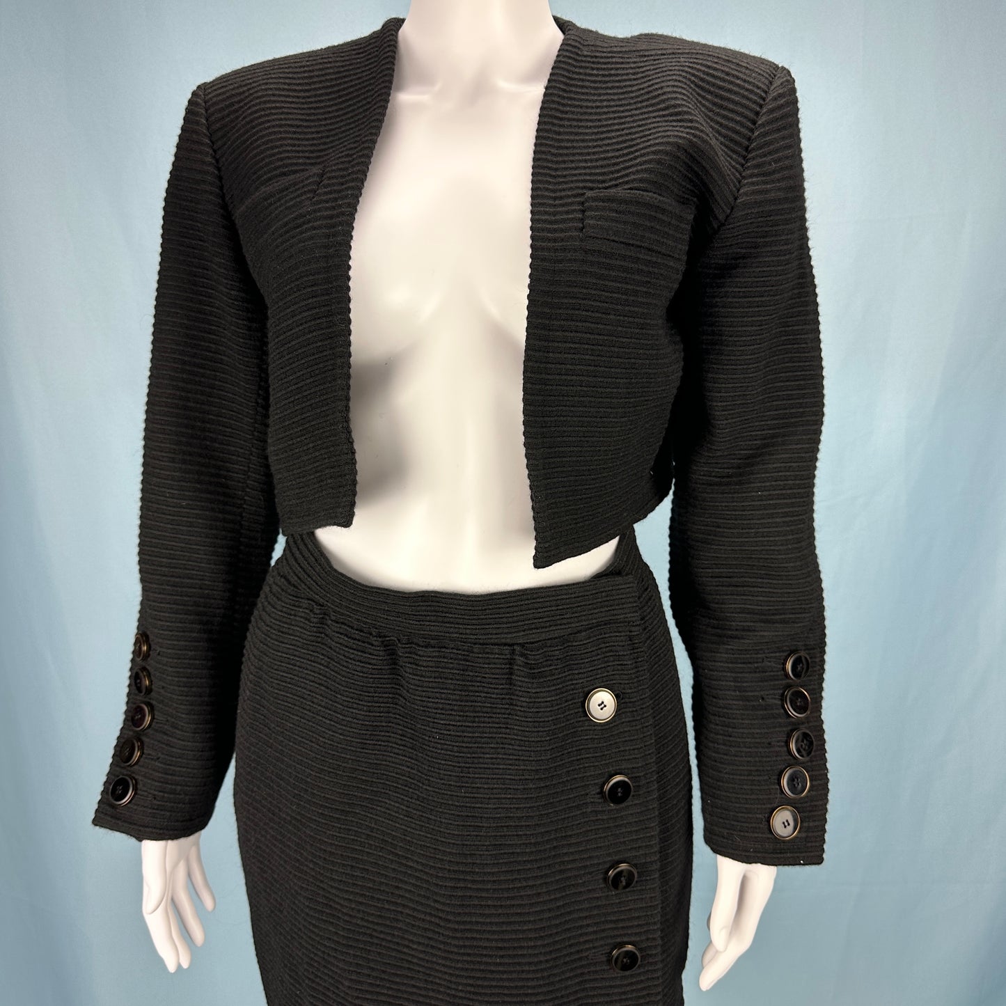 Yves Saint Laurent Rive Gauche C.1988 Skirt Suit Set