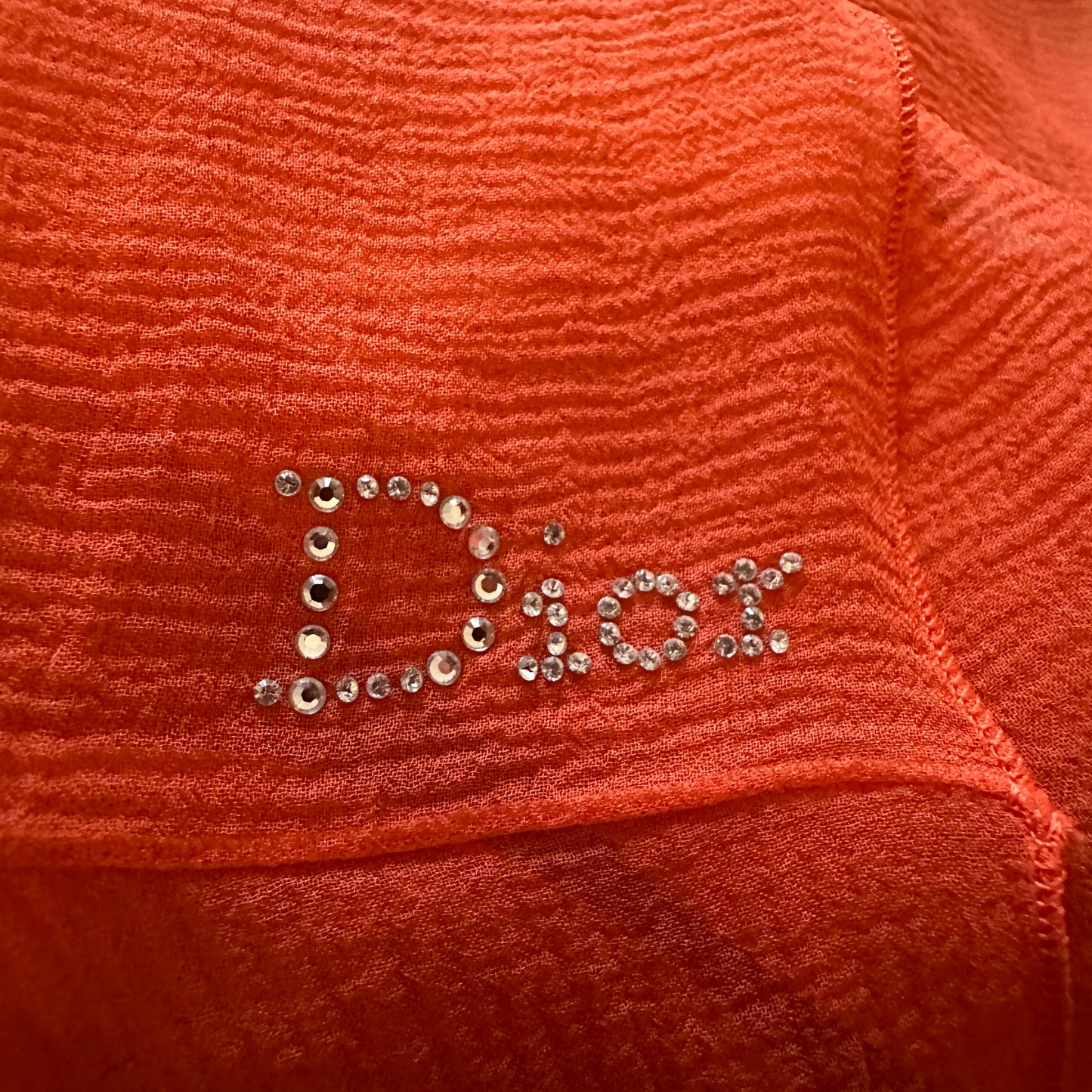 Dior Fall 2007 Orange Silk Chiffon Dress & Scarf