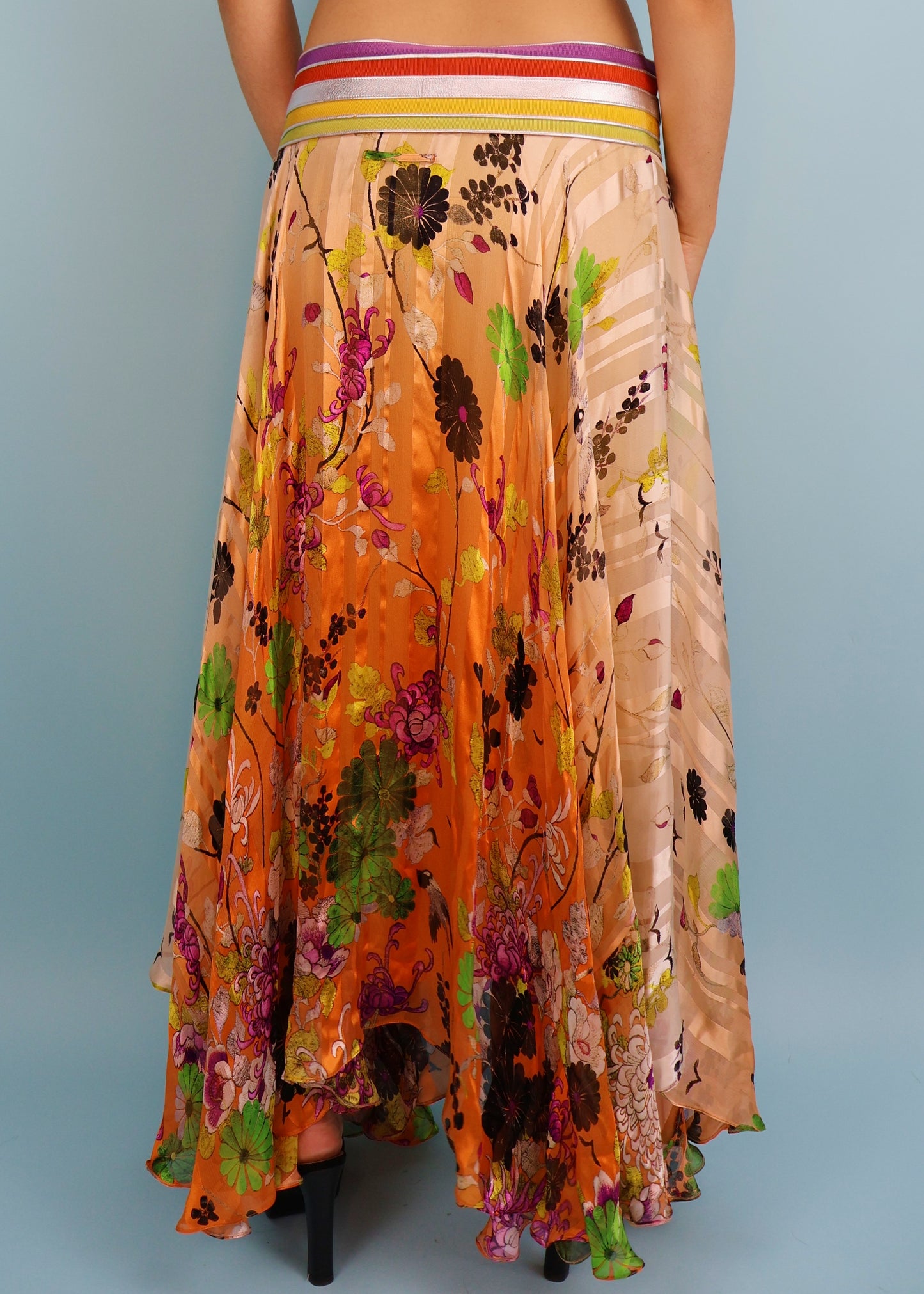Jean Paul Gaultier Spring 2013 Runway Floral Silk Strapless Dress