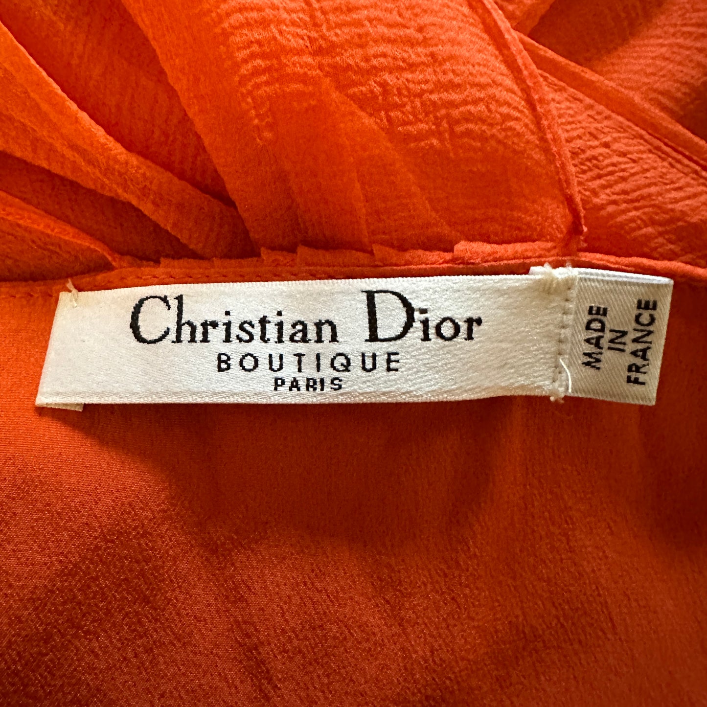 Dior Fall 2007 Orange Silk Chiffon Dress & Scarf