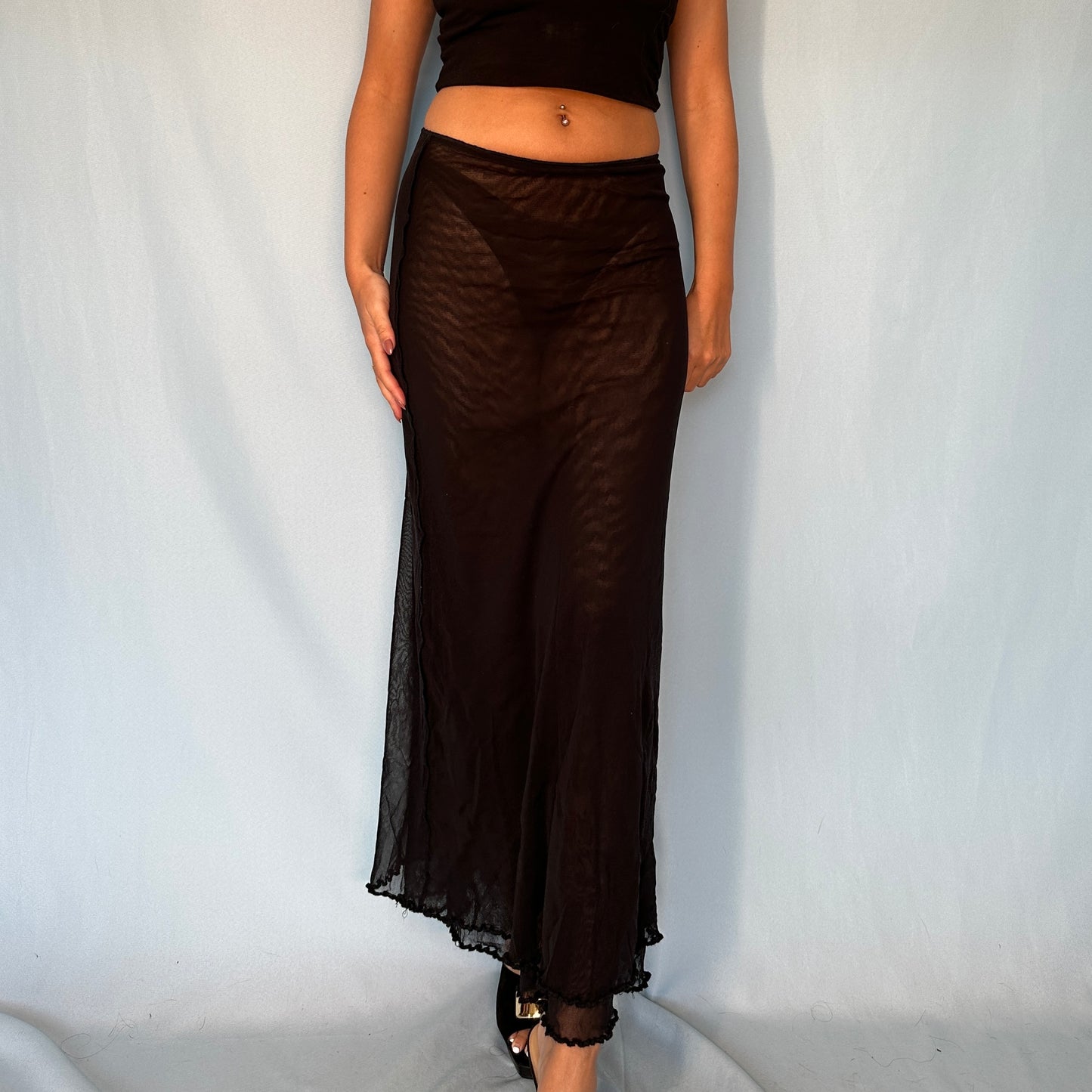 Jean Paul Gaultier Black Mesh Skirt