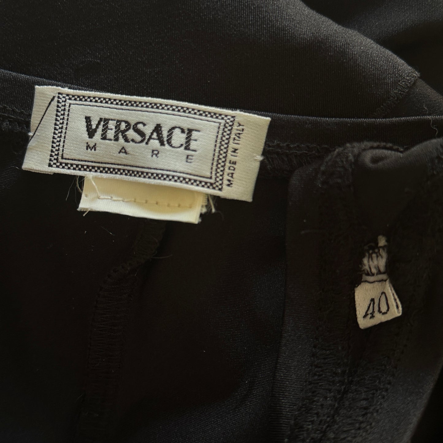 Versace Spring 1996 Spandex Medusa Embroidered Dress