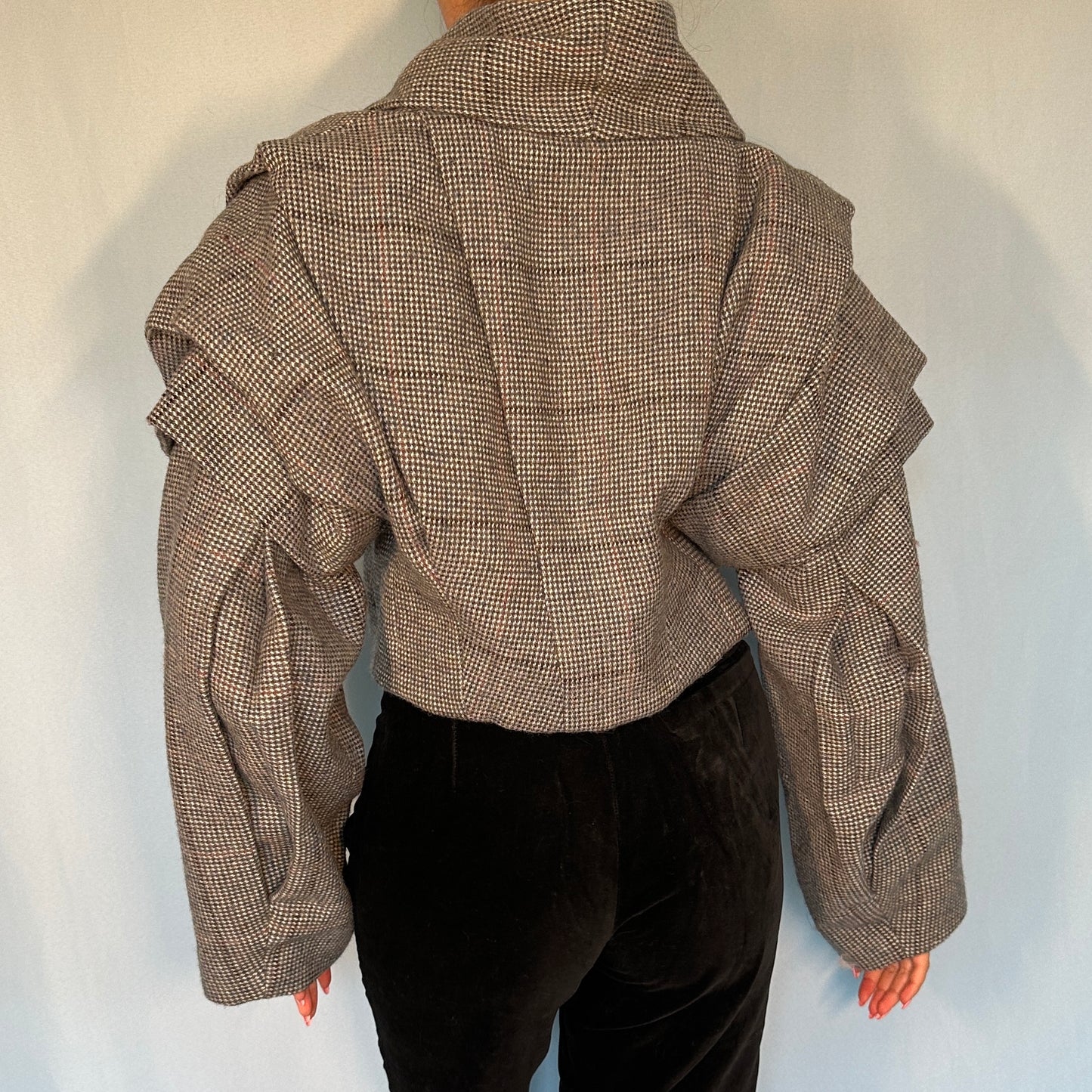 Vivienne Westwood Fall 1992 Runway Armour Jacket & Dog Print Scarf Set