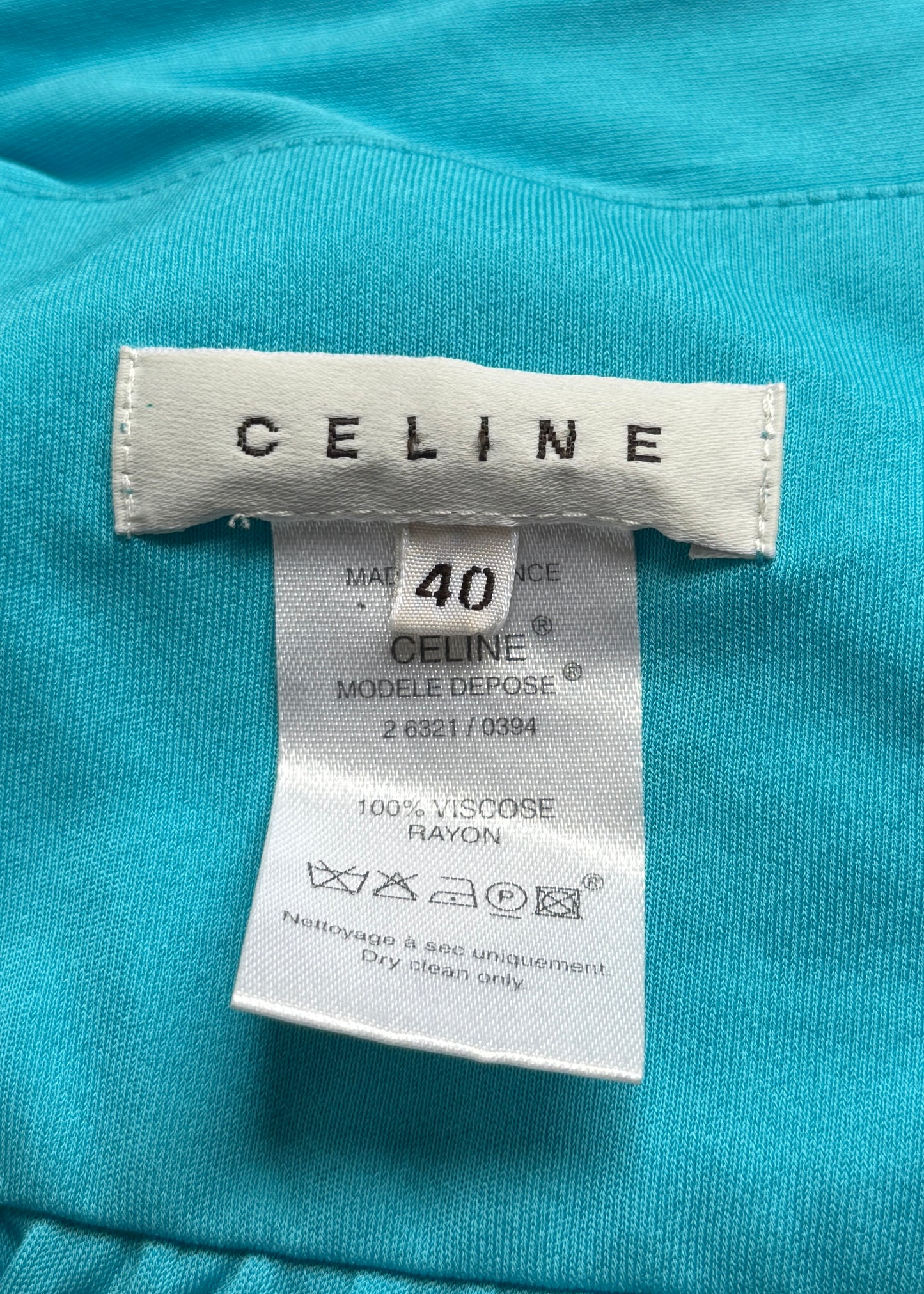 Celine Spring 2004 Blue Halter Dress