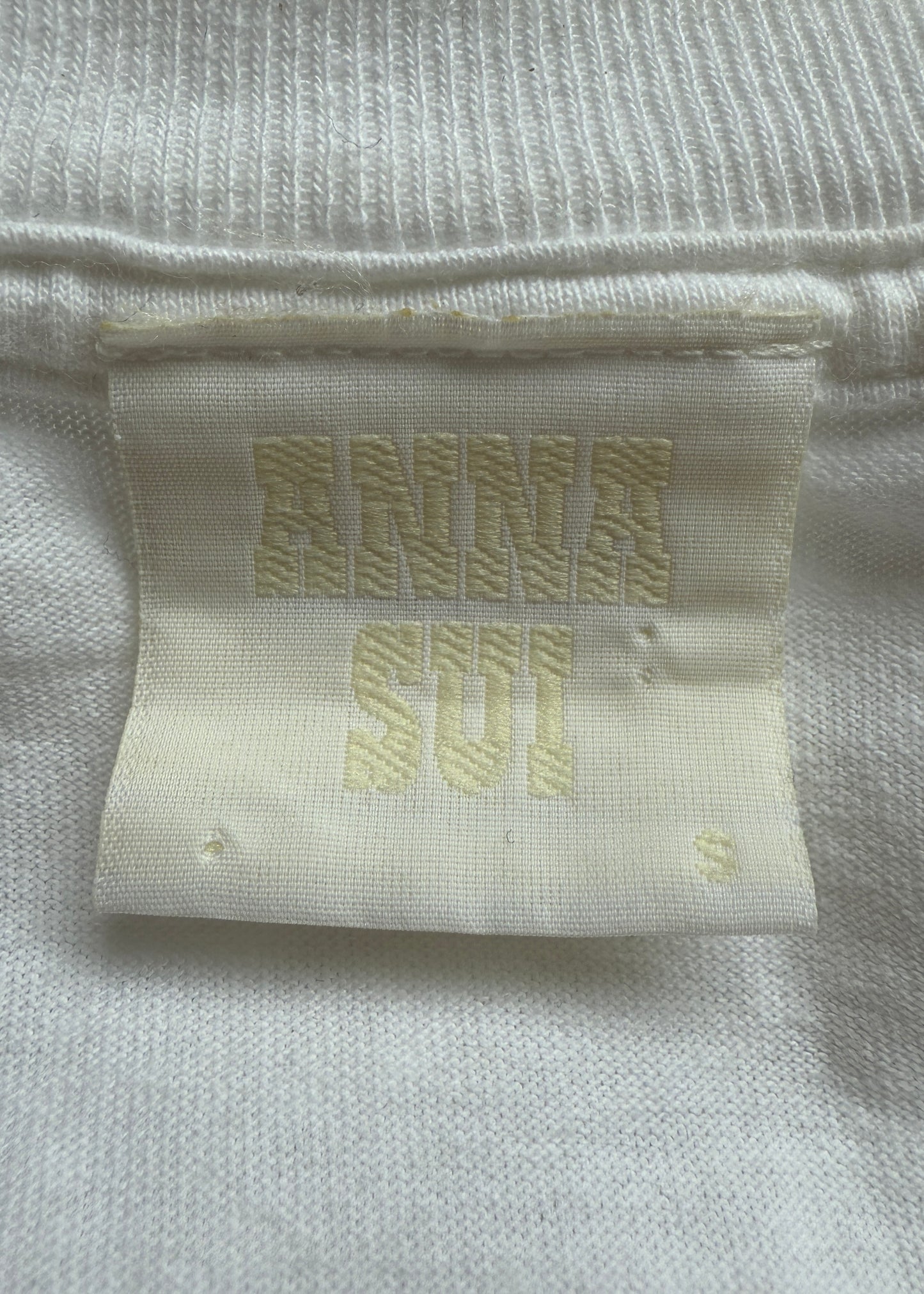 Anna Sui White Heart Printed T Shirt