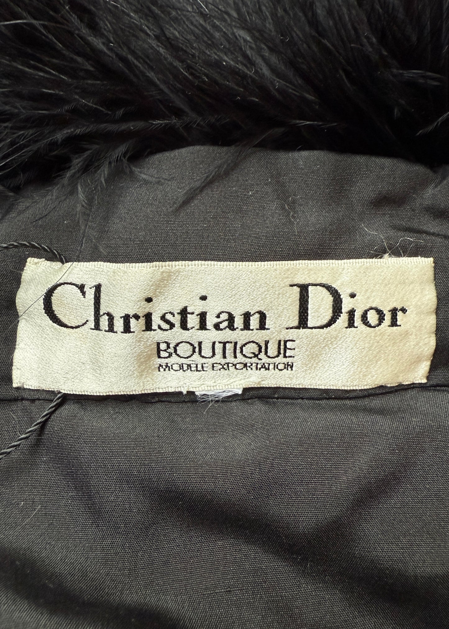 Dior 1970s Black Marabou Ostrich Feather Jacket