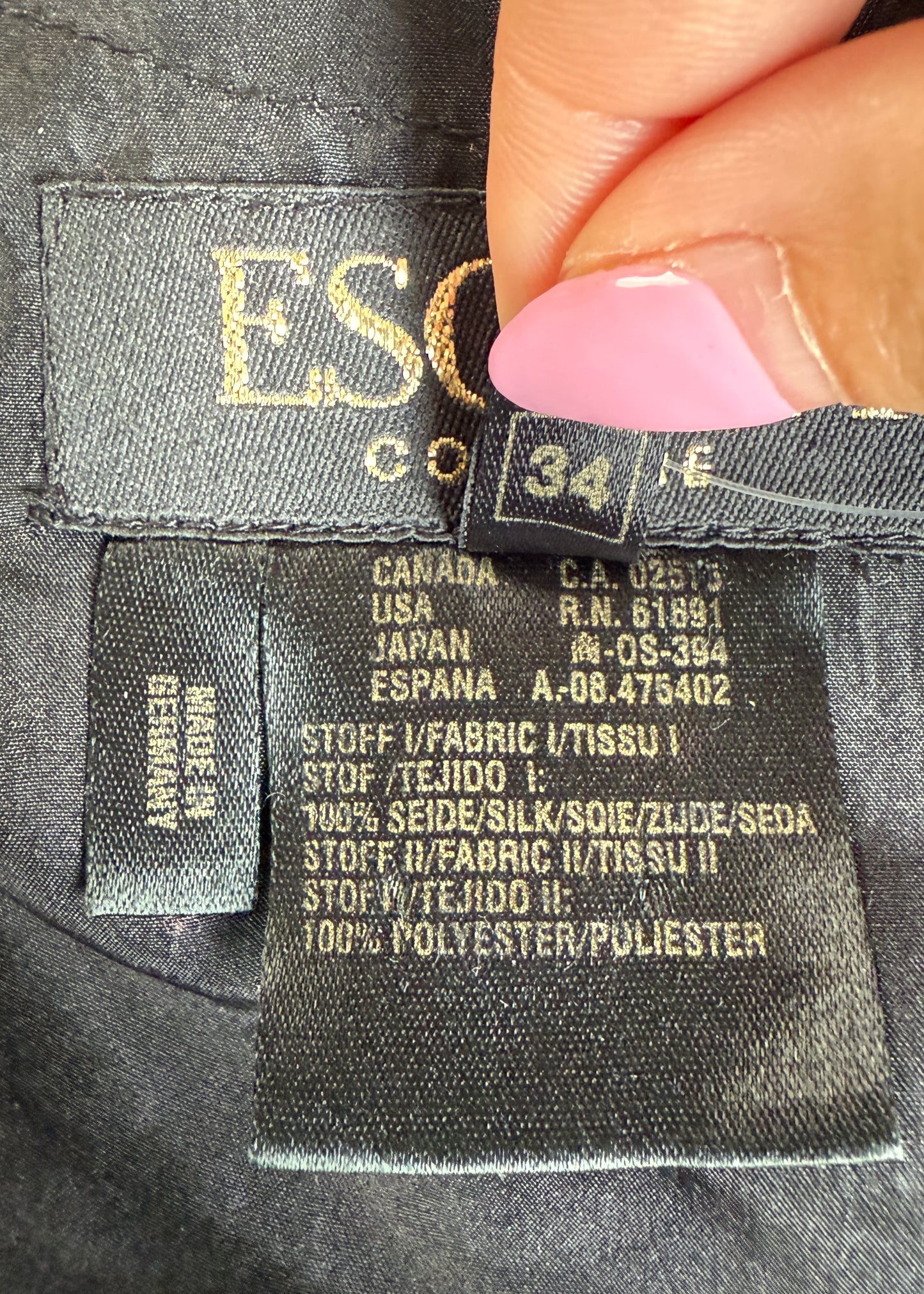 Escada Couture Heavily Beaded Black Silk Mini Dress