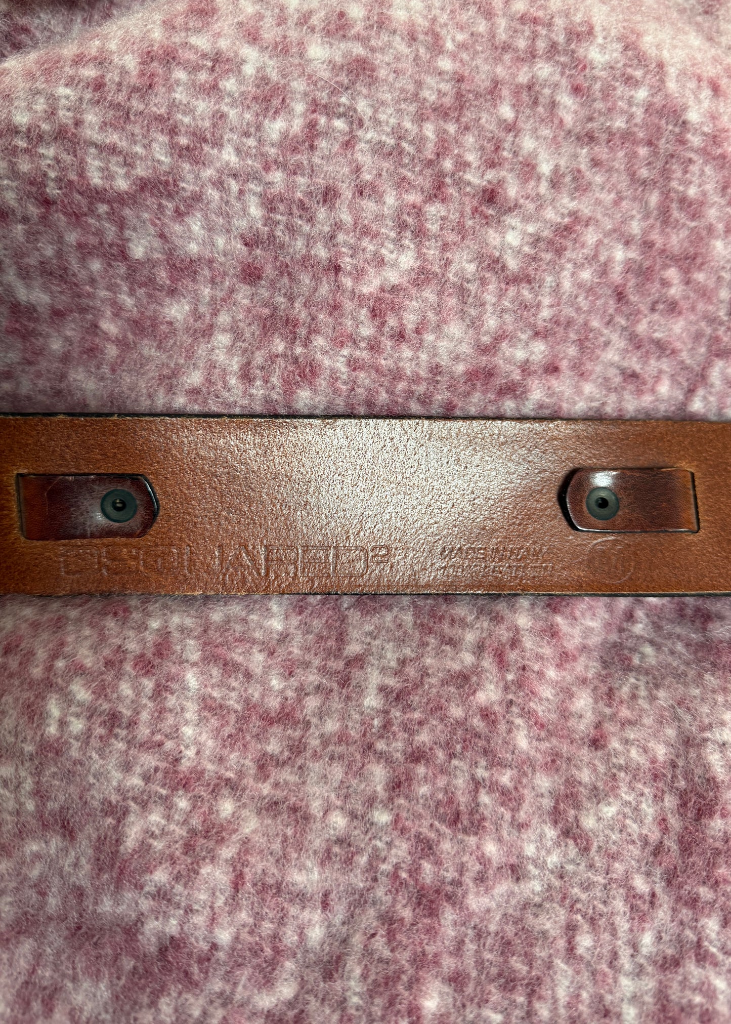 DSquared2 Large Buckle Brown Leather Belt