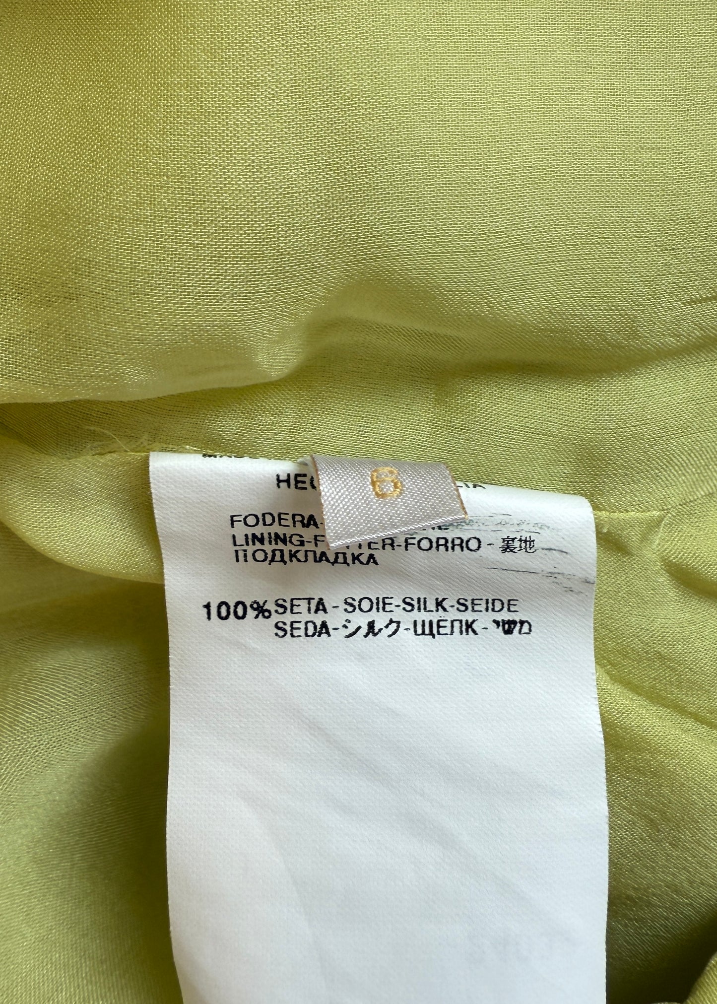Valentino Spring 2004 Lime Green Silk Plisse Top