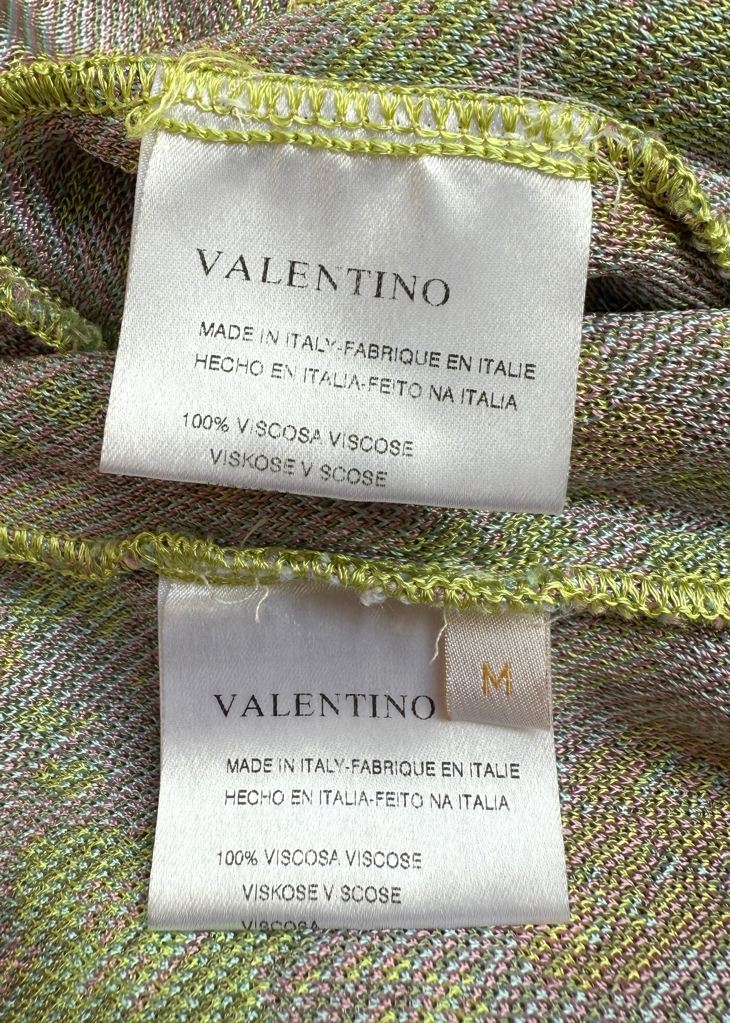 Valentino Green Floral Knit Cami Top & Cropped Cardigan Twin Set