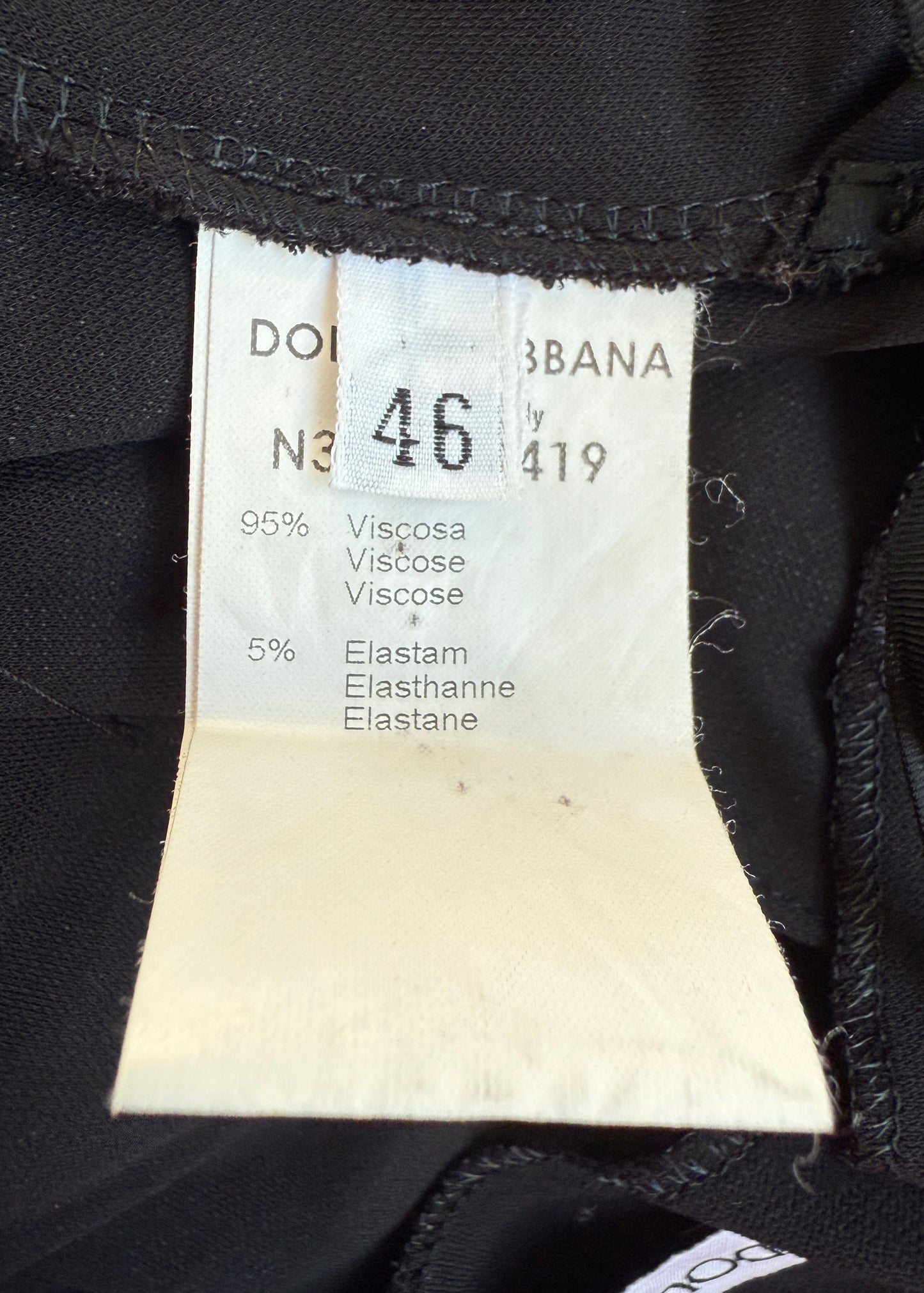 Dolce & Gabbana Black Built in Bra Maxi Dress