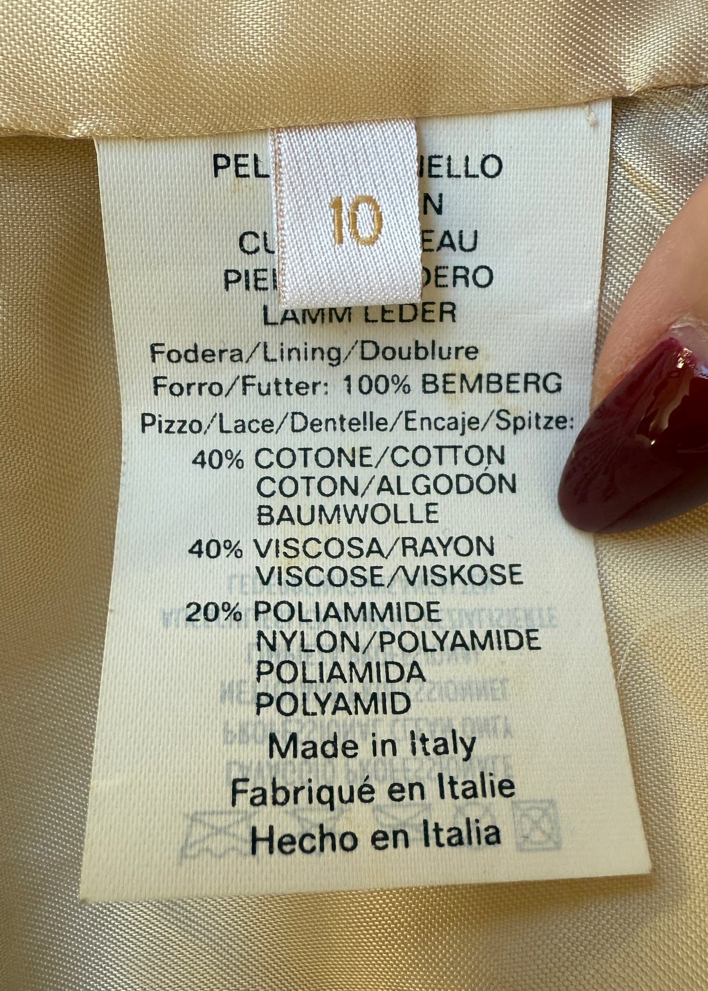 Valentino Beige Suede & Lace Insert Jacket