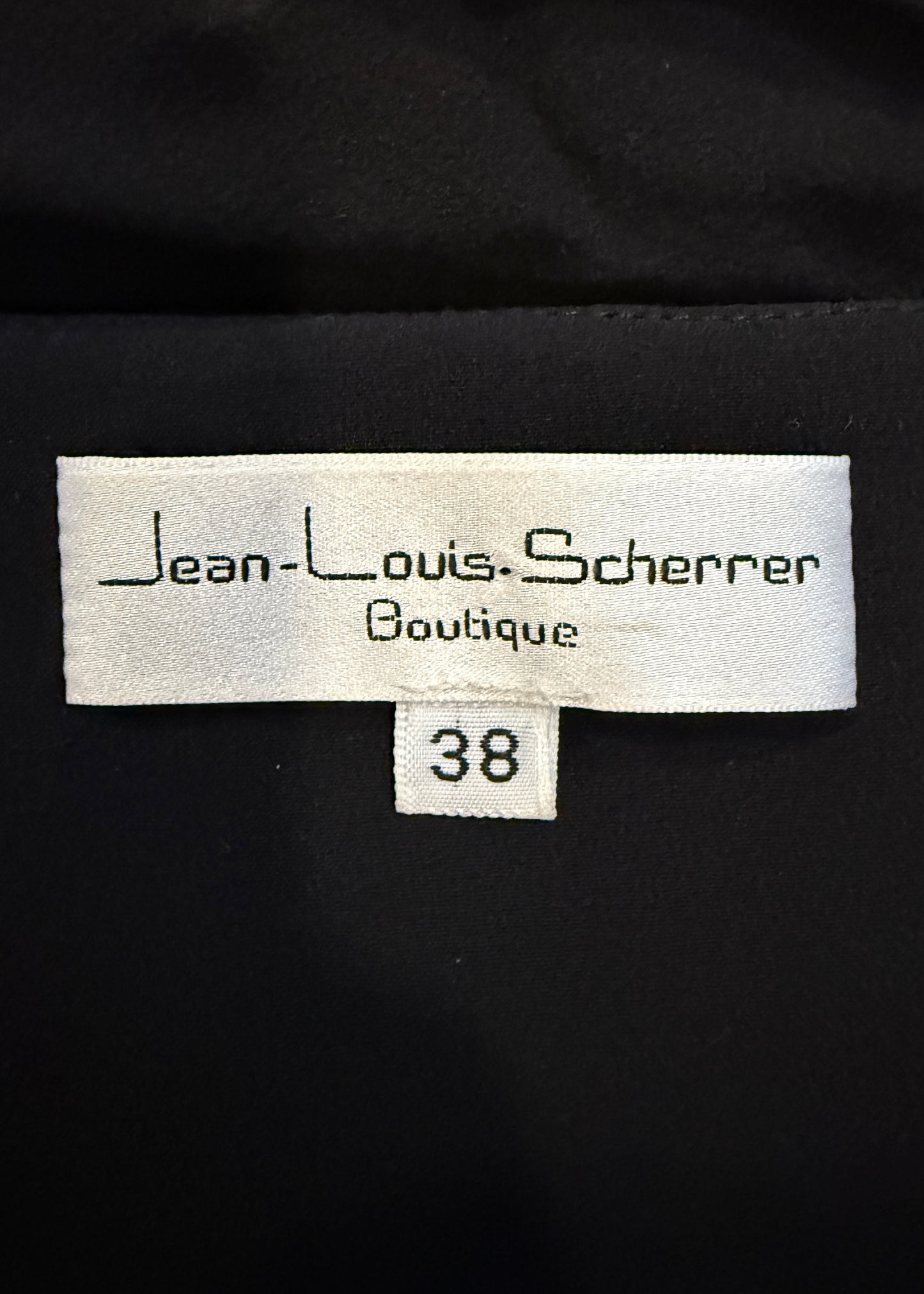 Jean-Louis Scherrer Embellished Halter Black Silk Gown