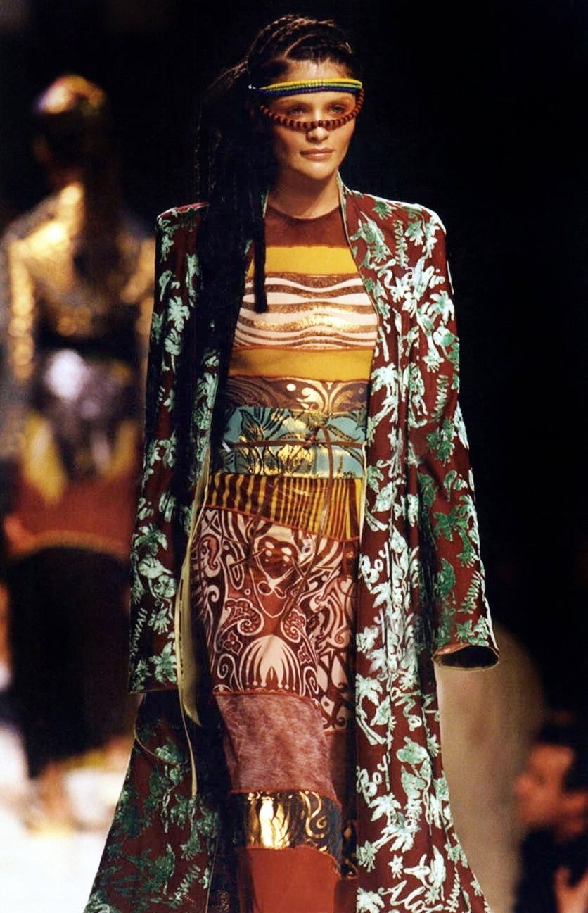 Jean Paul Gaultier Spring 1996 Cyberbaba Metallic Mesh Dress m
