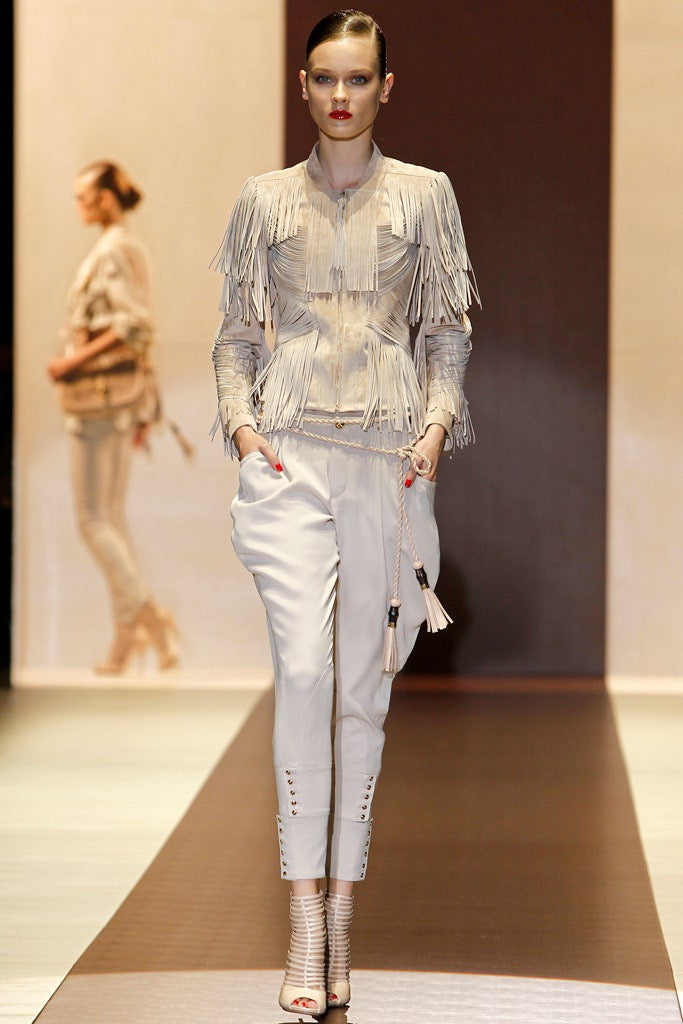 Gucci Spring 2011 Runway Fringe Suede Leather Jacket