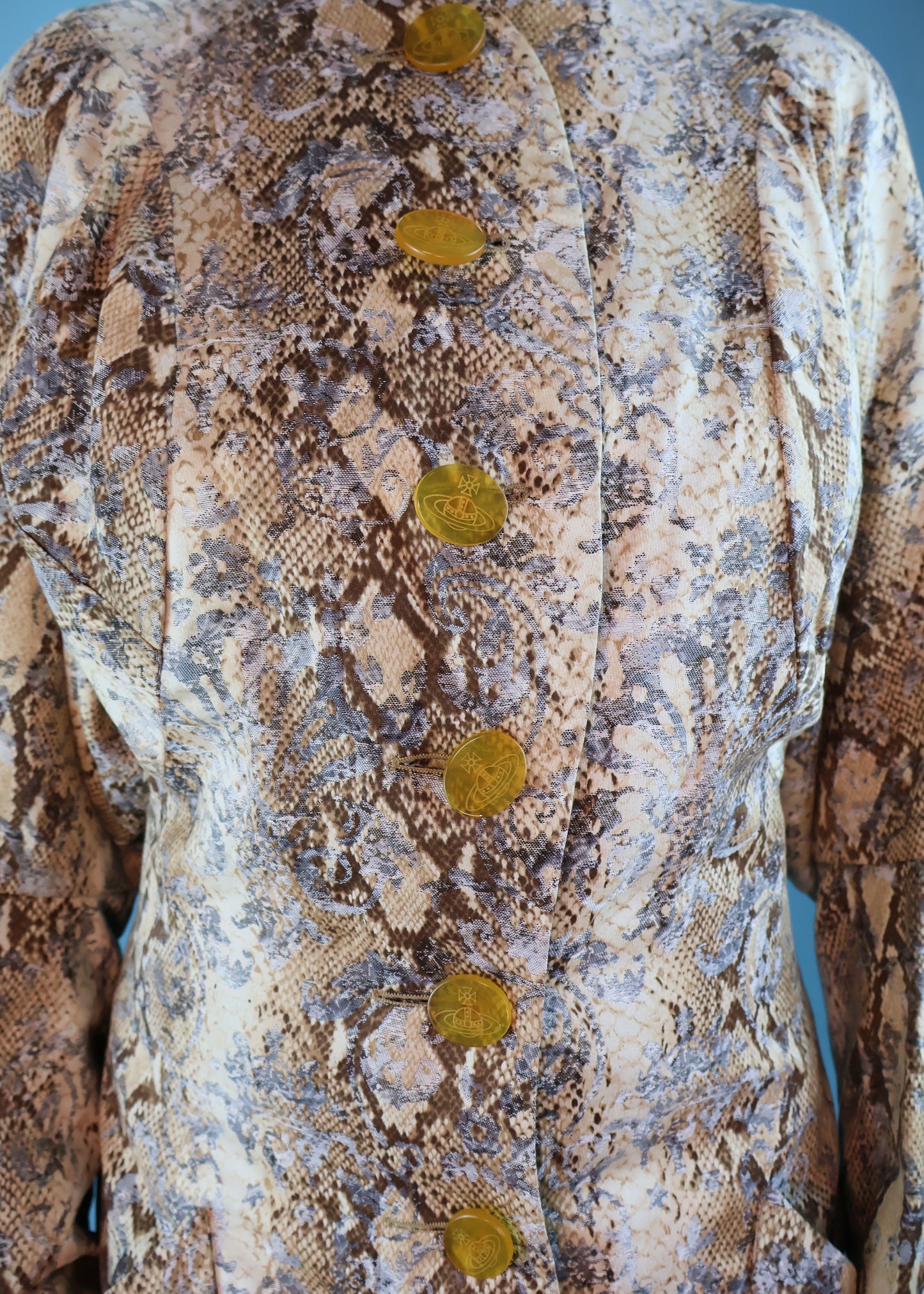 Vivienne Westwood 1990's Snakeskin Print Dress Coat