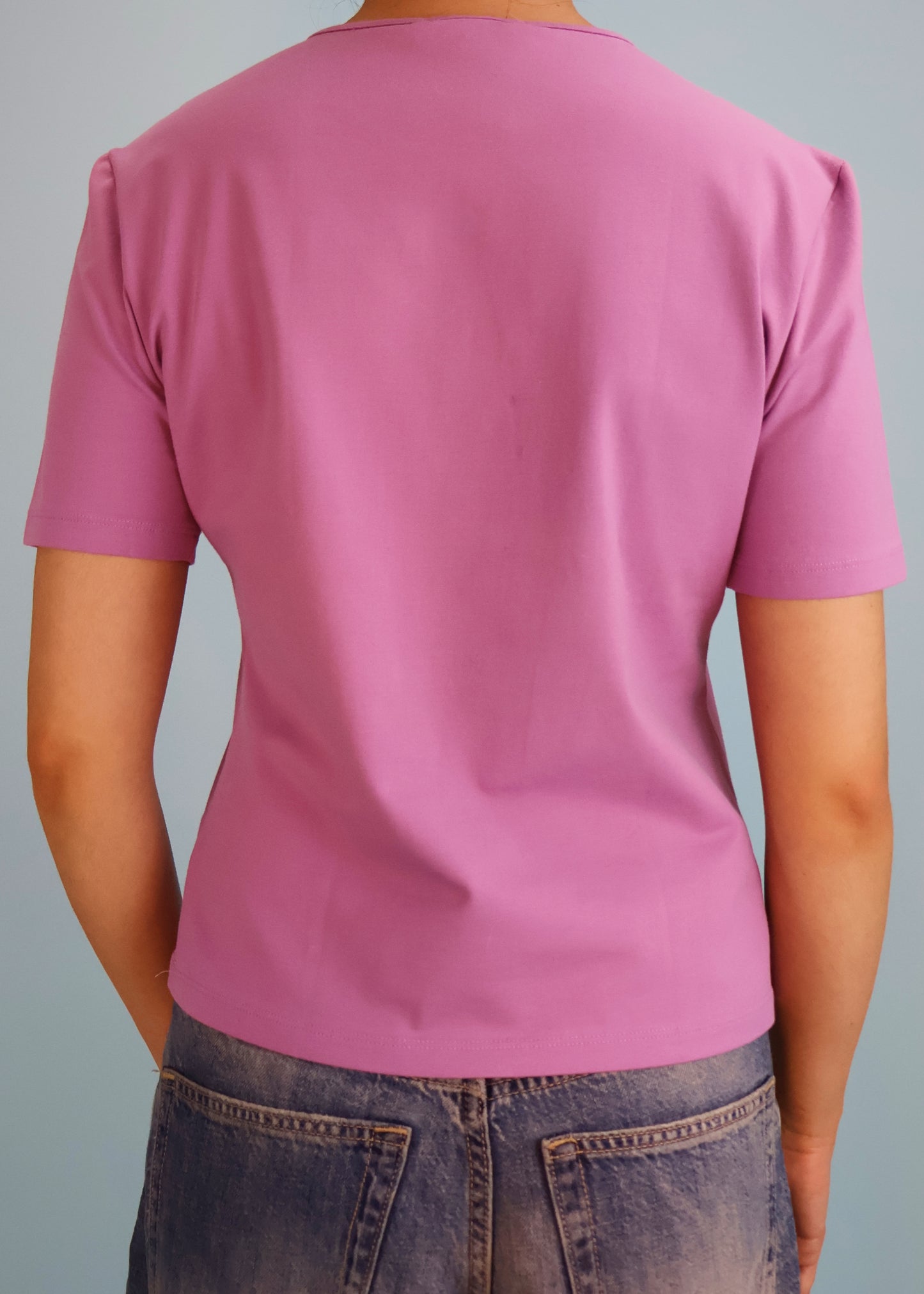 Celine Lilac Metal Plaque T Shirt