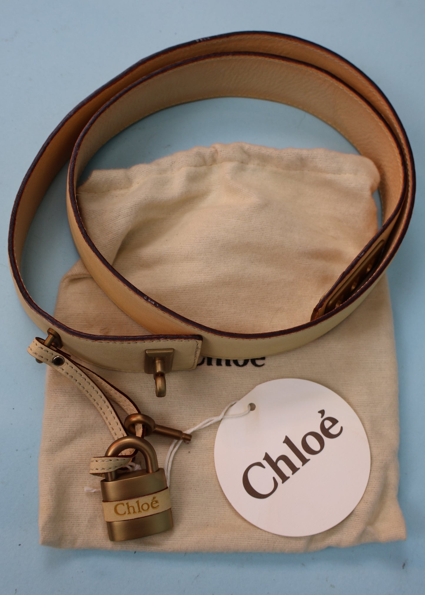 Chloé Spring 2005 Paddington Padlock & Key Leather Belt