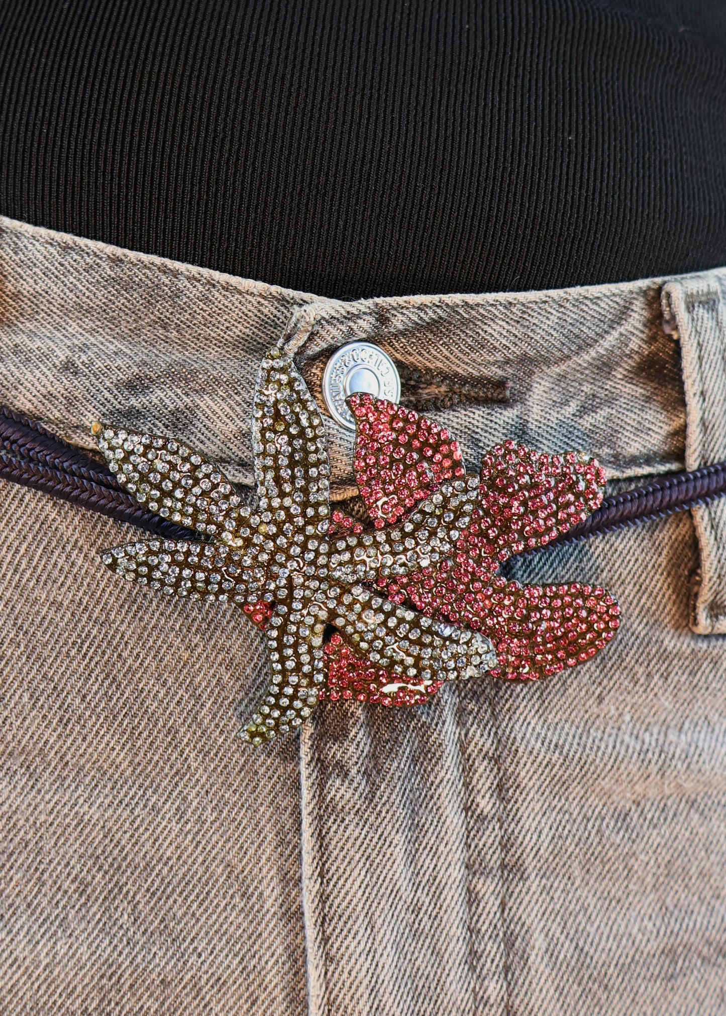 Missoni Spring 2004 Pink & Blue Crystal Starfish Belt