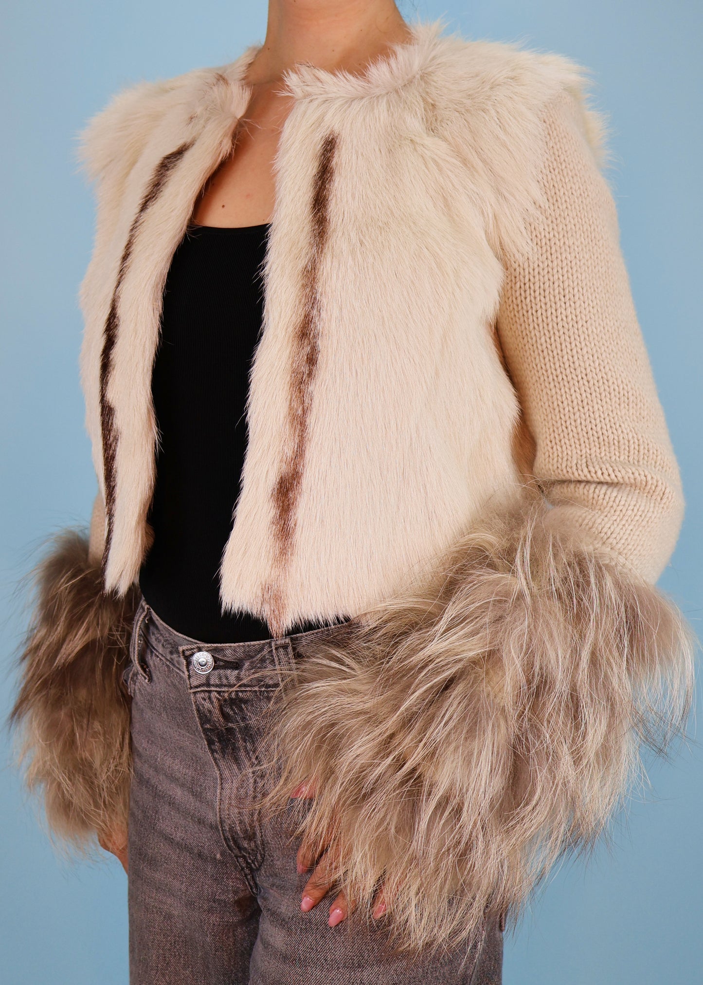 Chloe Pre-Fall 2008 Fur & Knit Sleeve Jacket