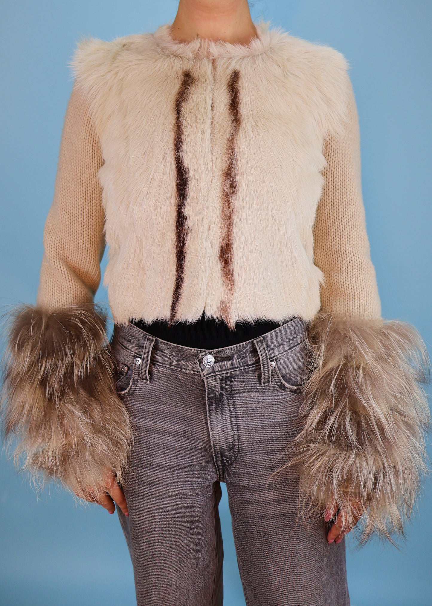 Chloe Pre-Fall 2008 Fur & Knit Sleeve Jacket