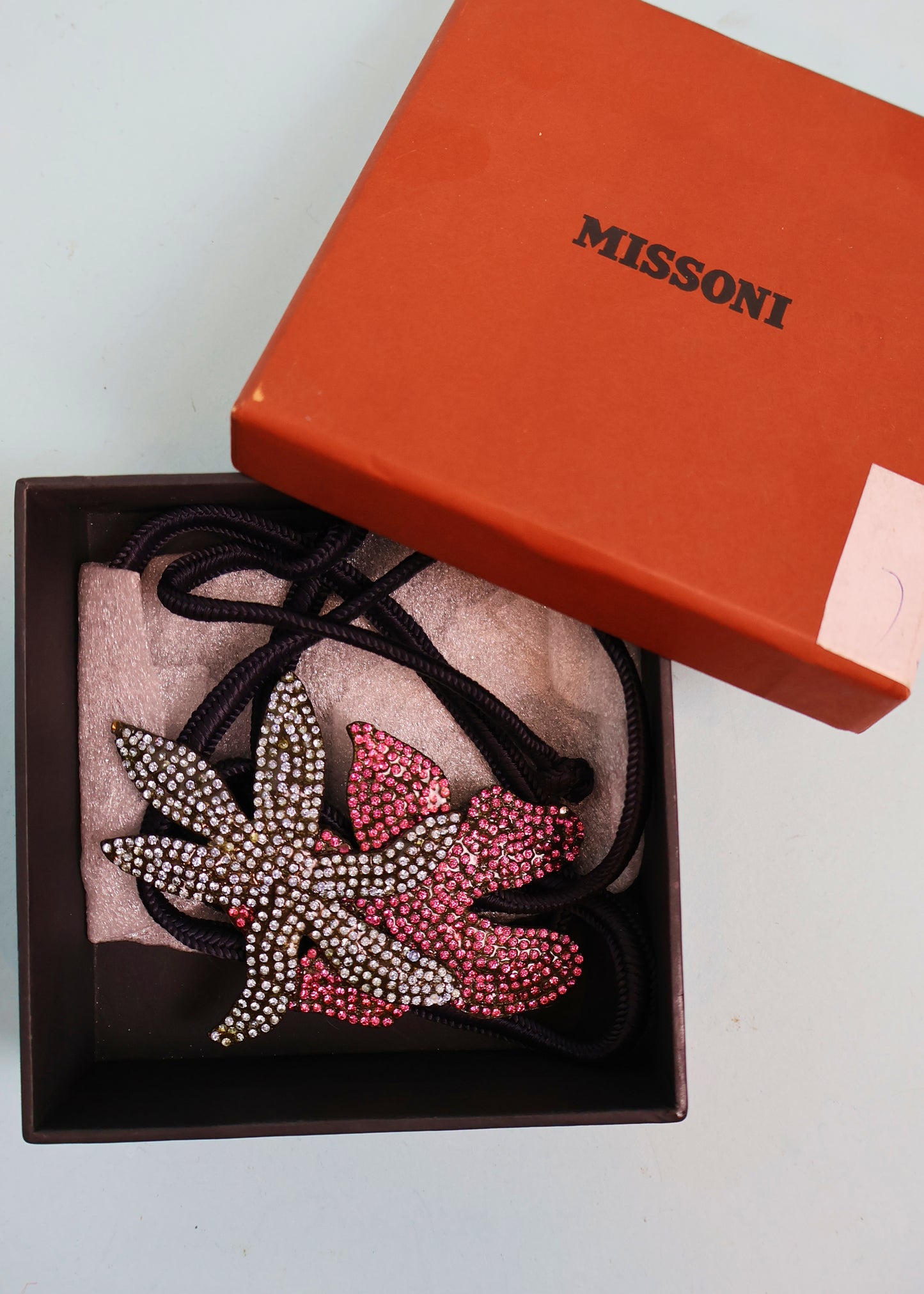 Missoni Spring 2004 Pink & Blue Crystal Starfish Belt