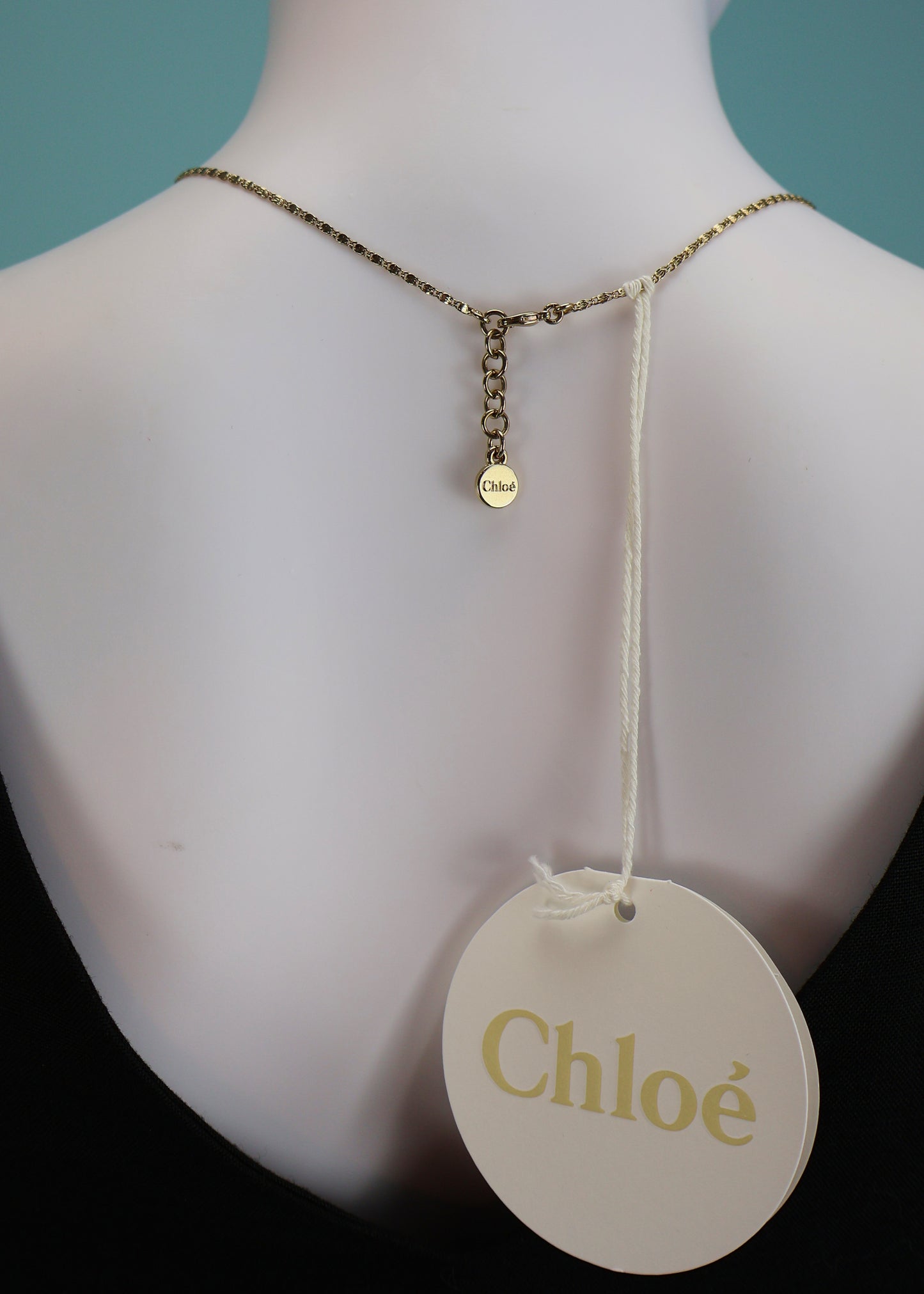 Chloé Spring 2002 Envelope & Crystal Bird Pendant Necklace