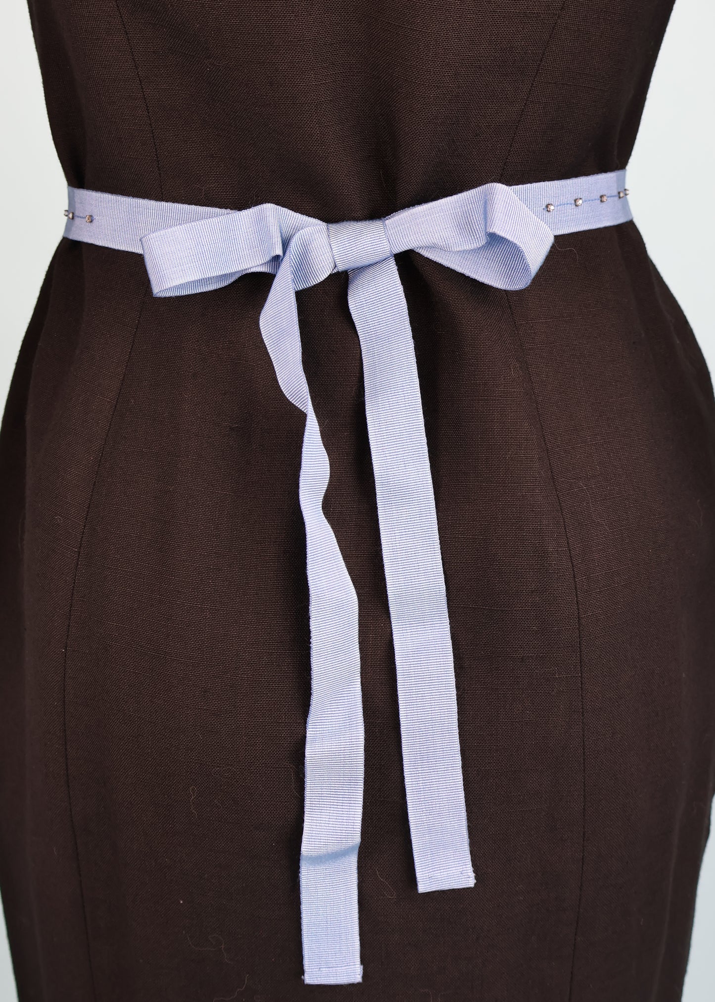 Chloé Fall 2004 Runway Blue Rhinestone Bow Ribbon Belt