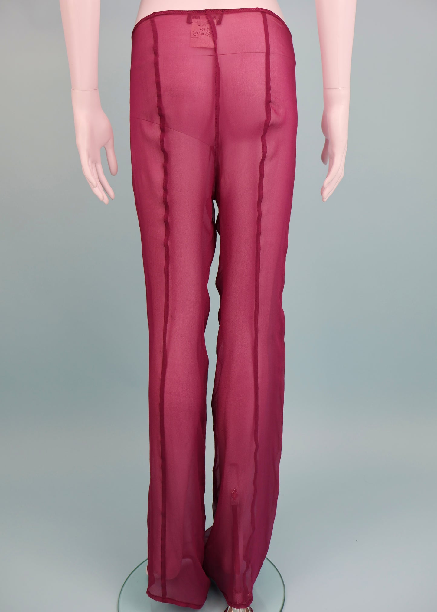 Patrizia Pepe Purple Sheer Silk Chiffon Pants