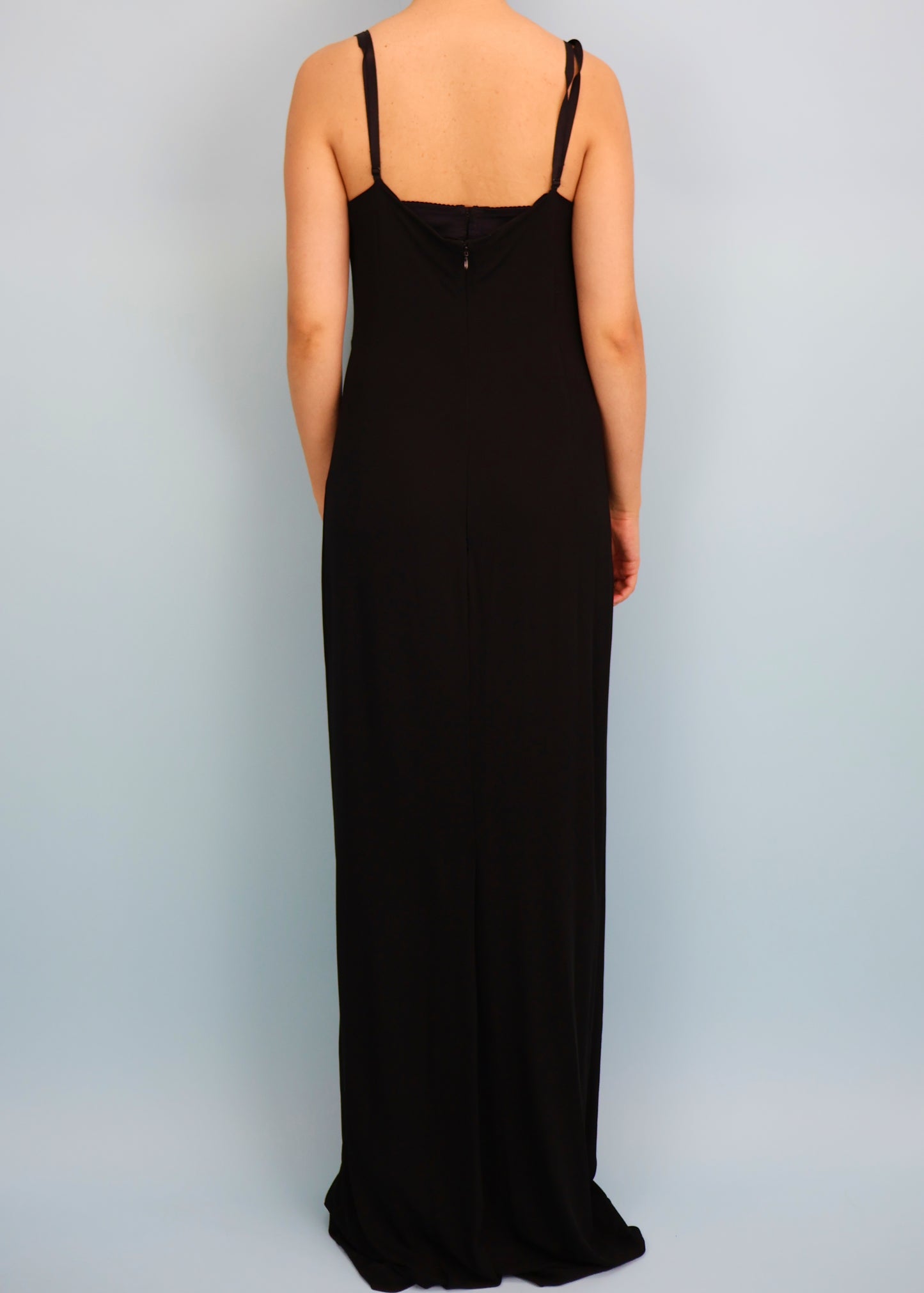Dolce & Gabbana Black Built in Bra Maxi Dress