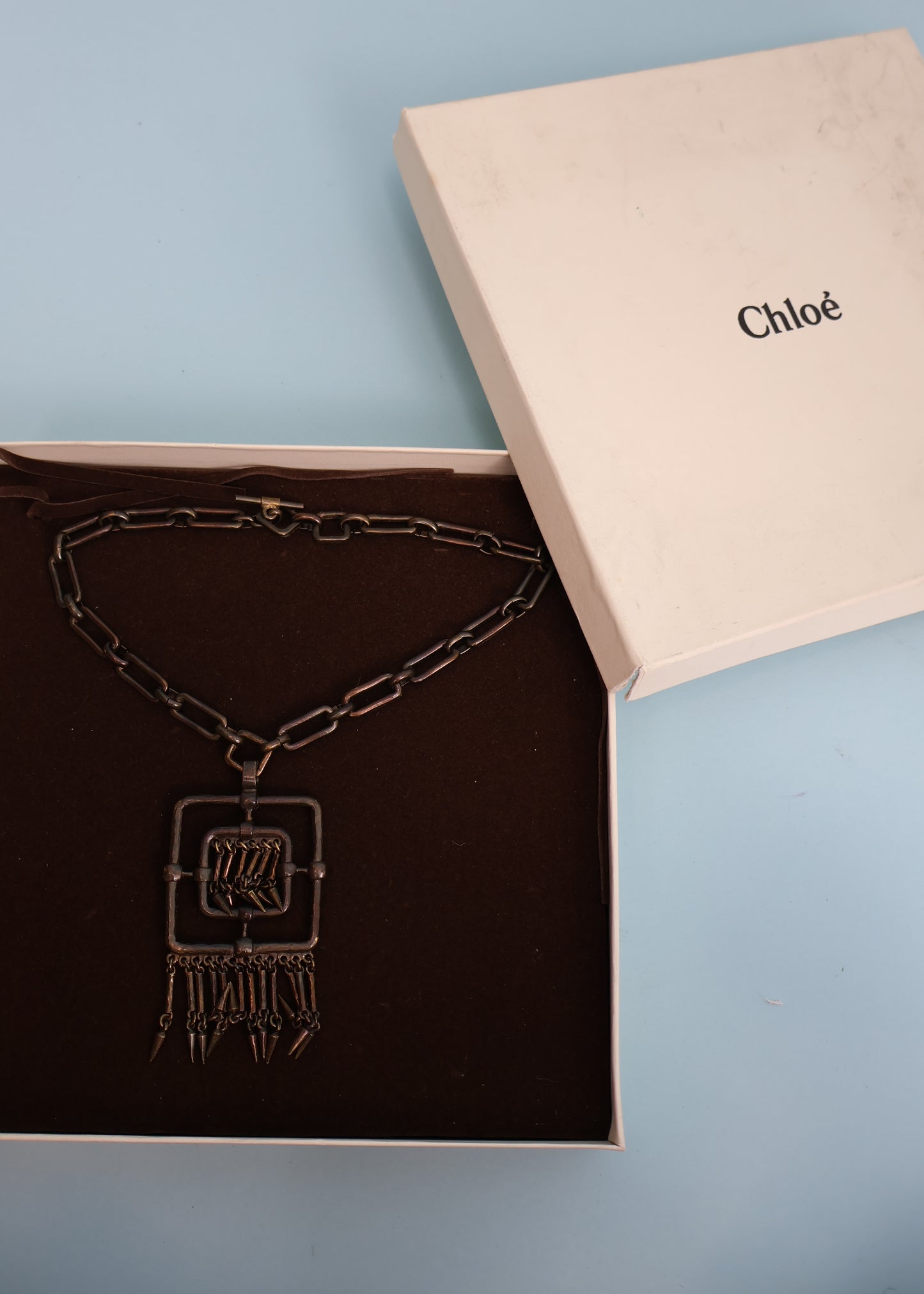 Chloé Spring 2006 Geometric Dangling Spike Pendant Necklace