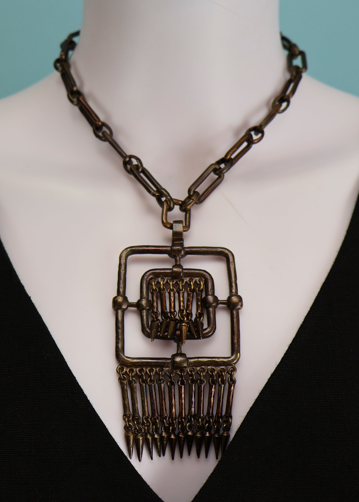 Chloé Spring 2006 Geometric Dangling Spike Pendant Necklace