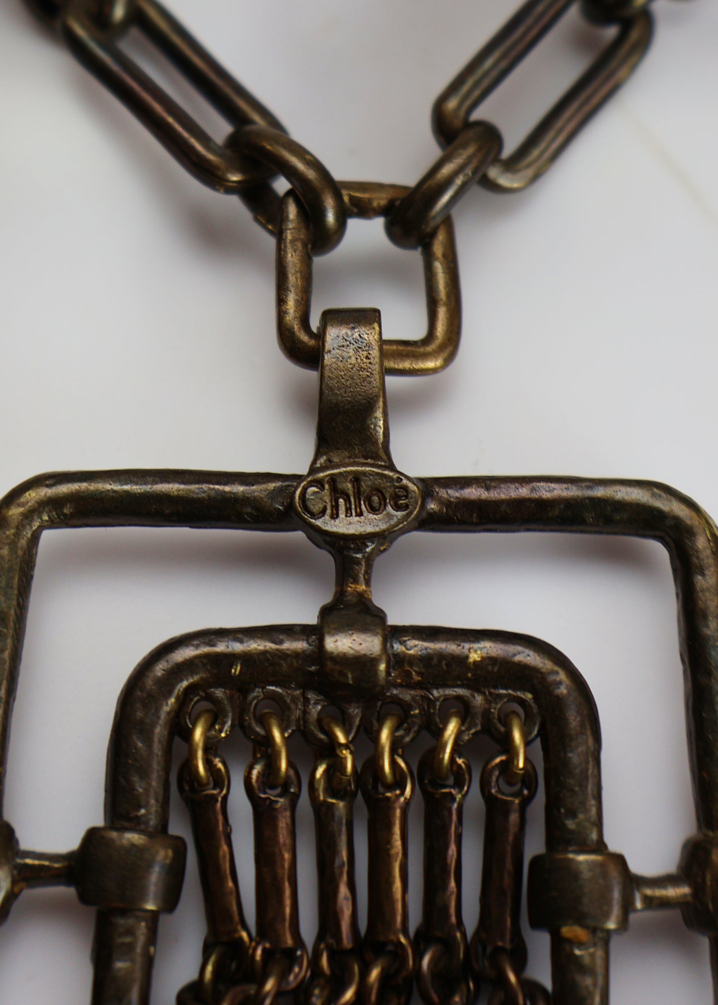 Chloé Spring 2006 Geometric Dangling Spike Pendant Necklace