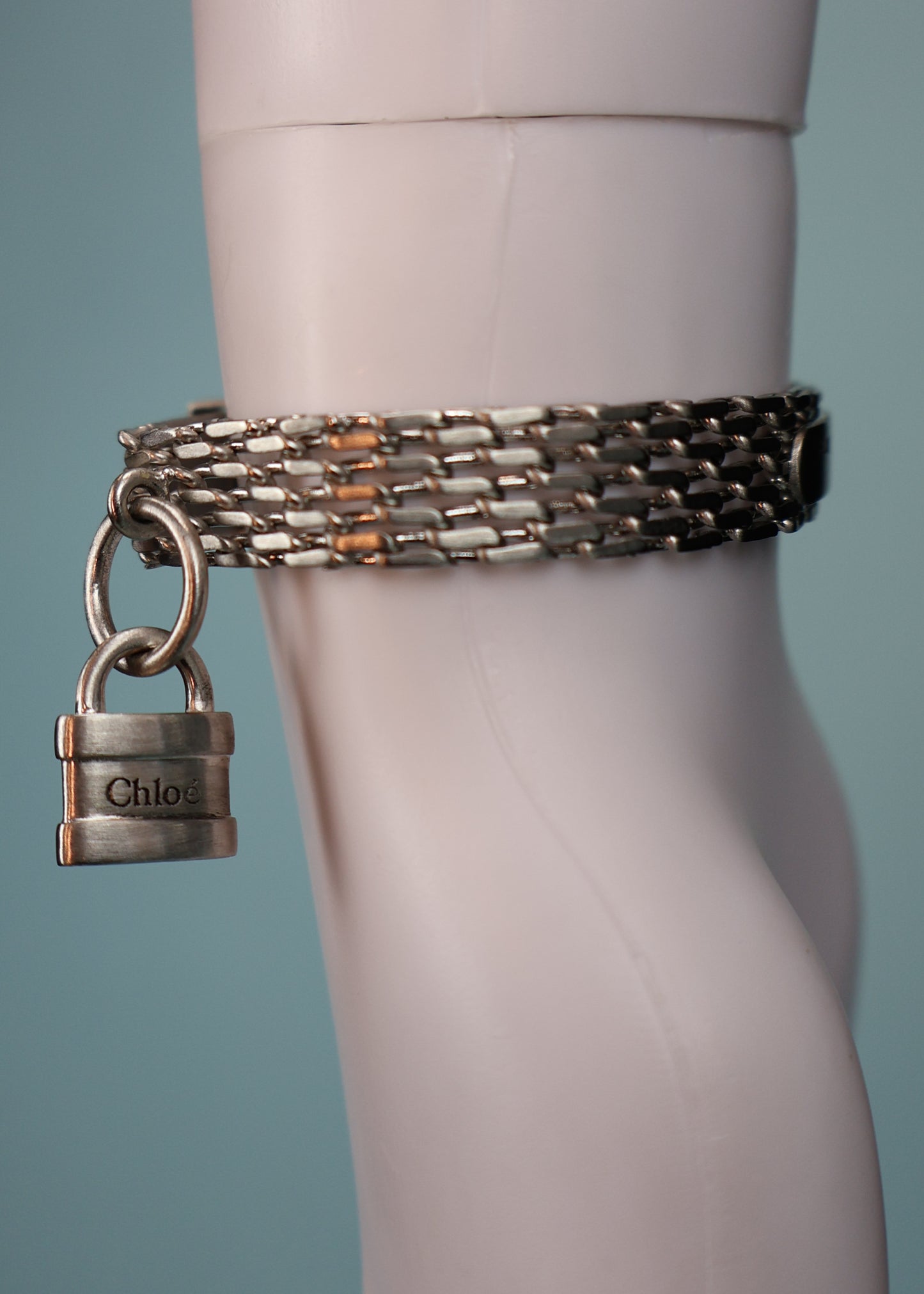 Chloé Spring 2007 Silver Chain Paddington Padlock Bracelet