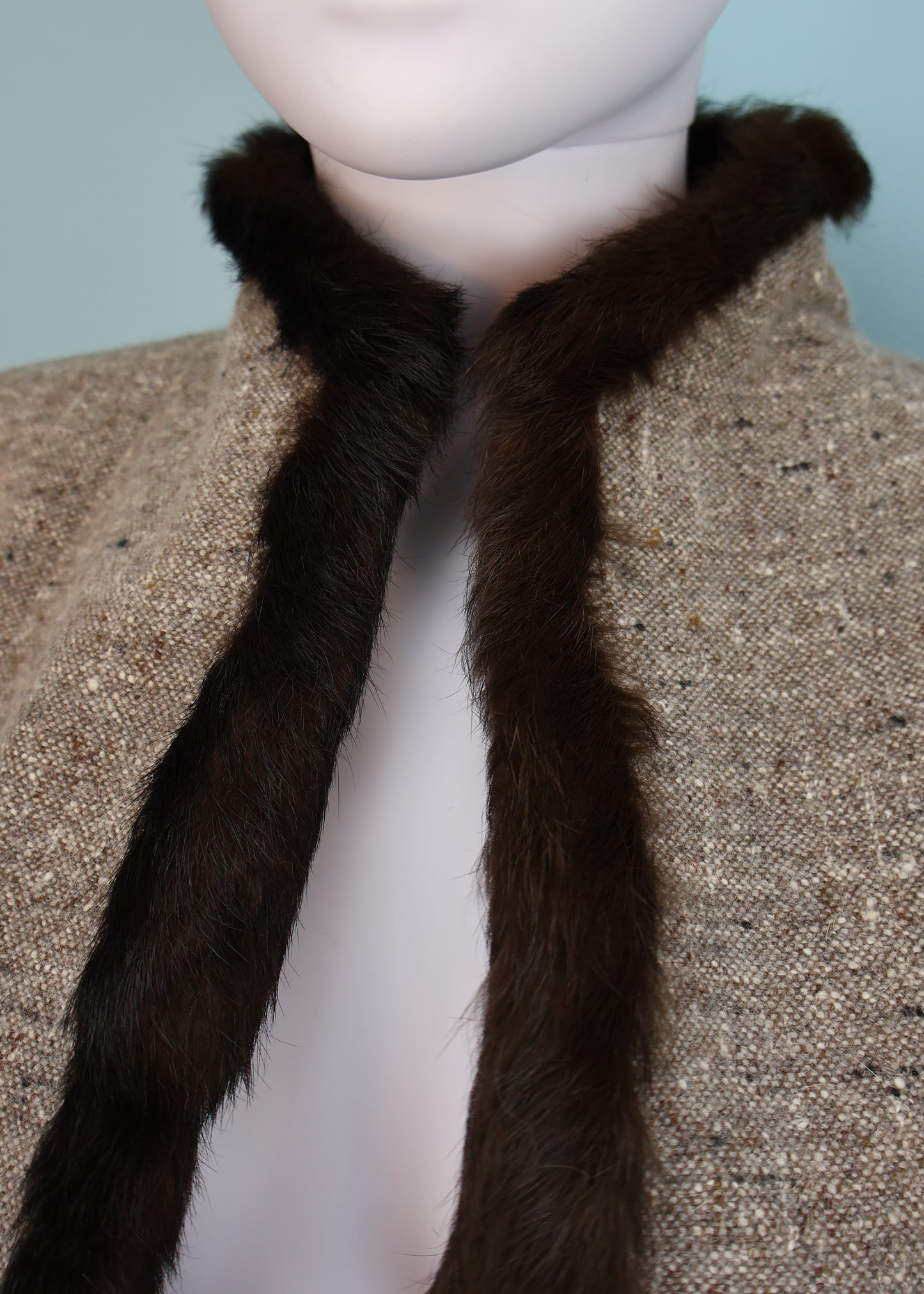 Givenchy by Alexander McQueen Fall 1998 Fur Trim Jacket & Pant Suit Set