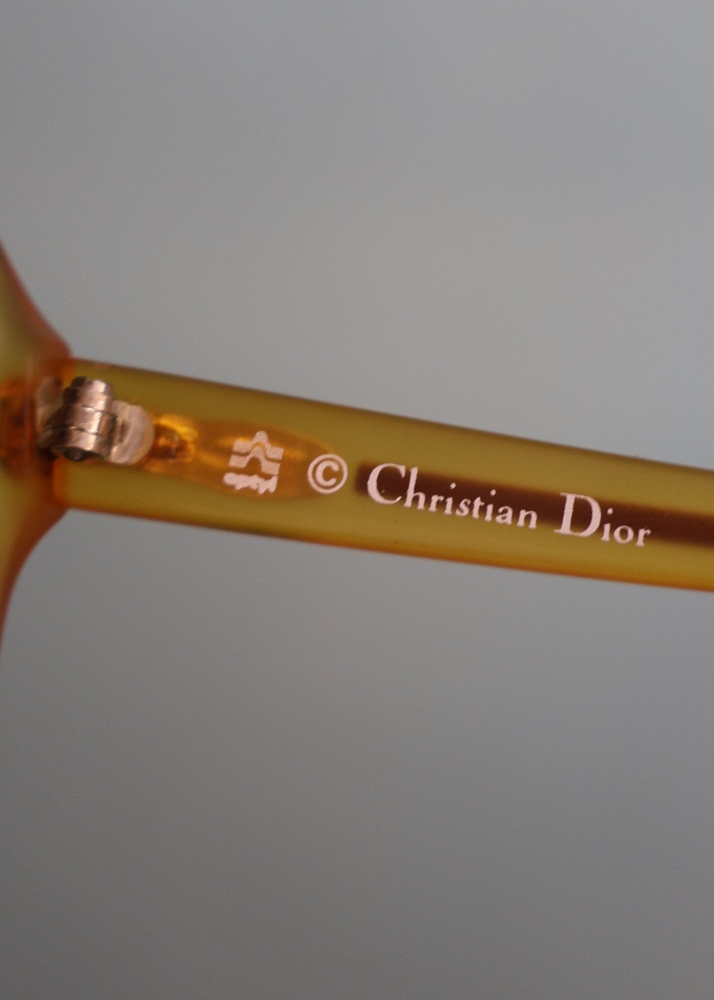 Dior 1970’s Orange Oversized Rectangular Sunglasses