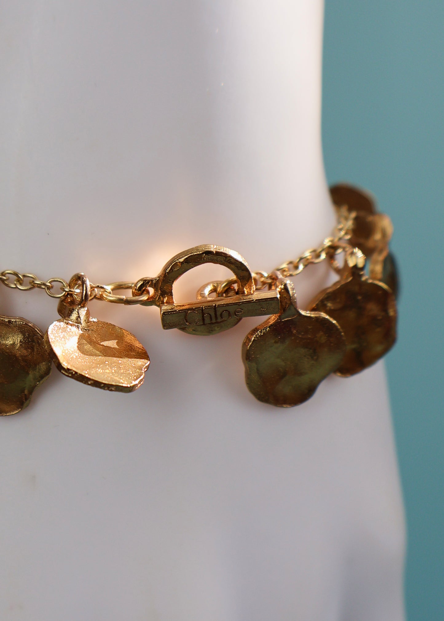 Chloé Fall 2004 Gold Hammered Discs Bracelet