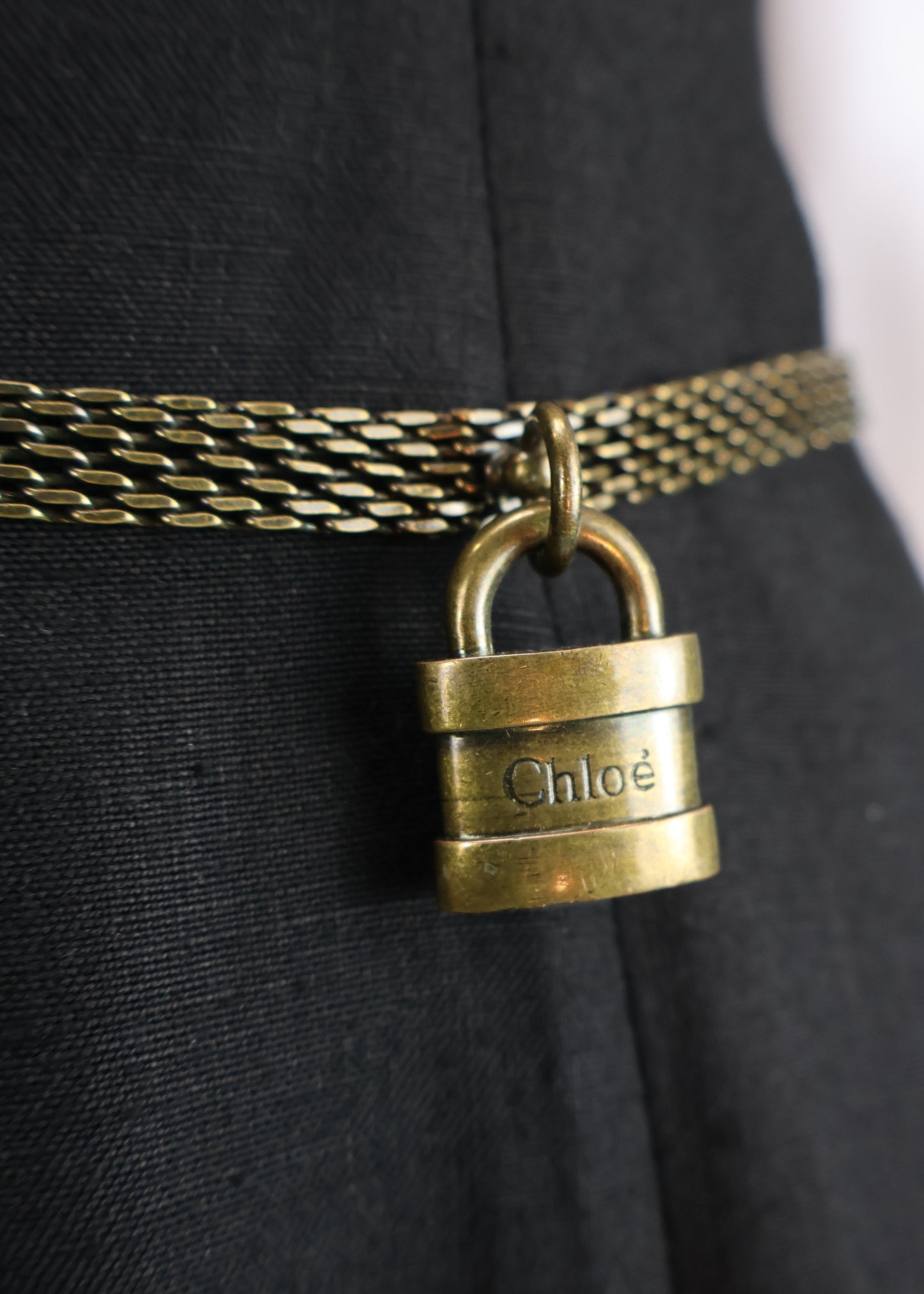 Chloé Spring 2007 Gold Chain Paddington Padlock Belt
