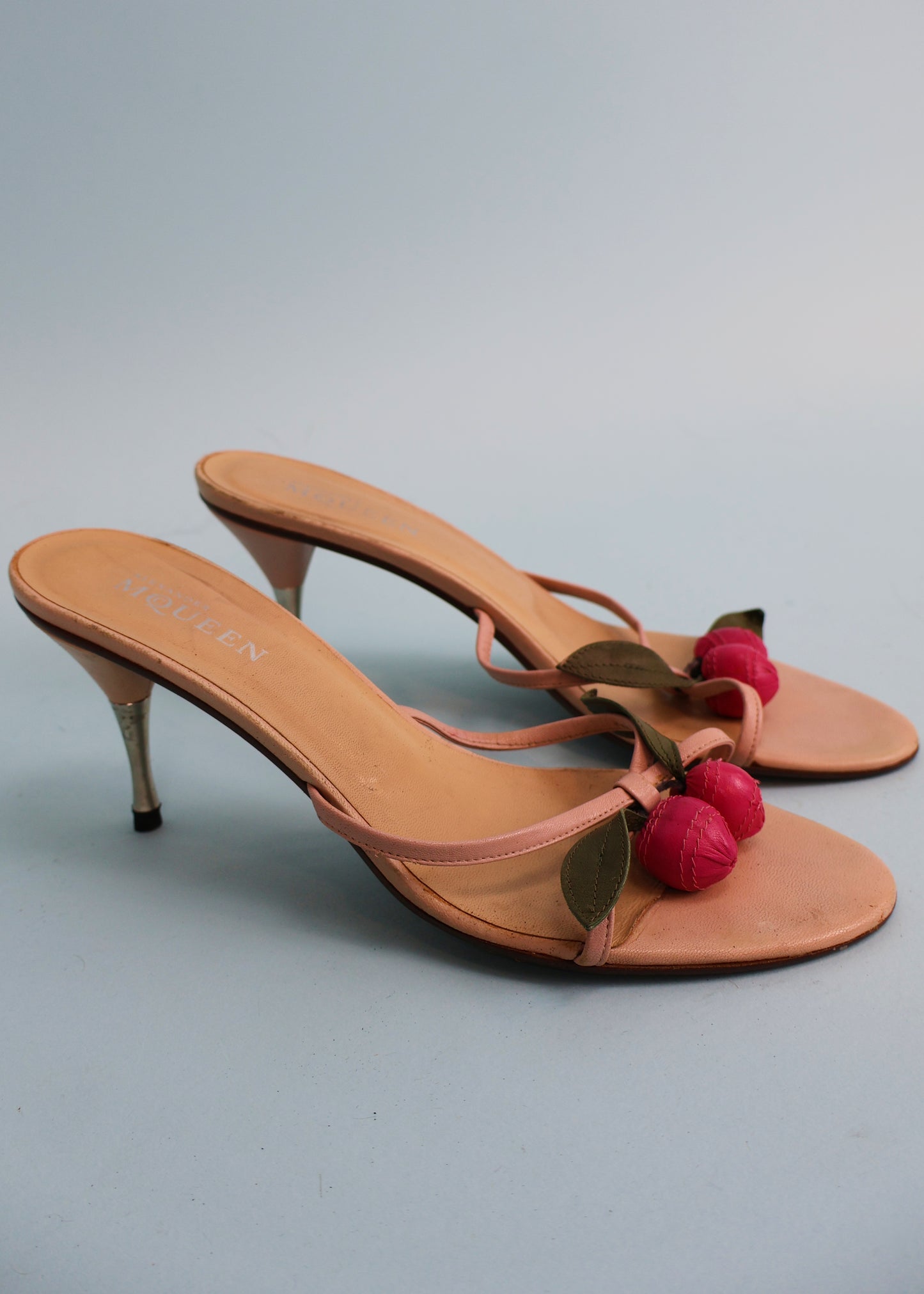 Alexander McQueen Spring 2003 Leather Cherry Charm Heels