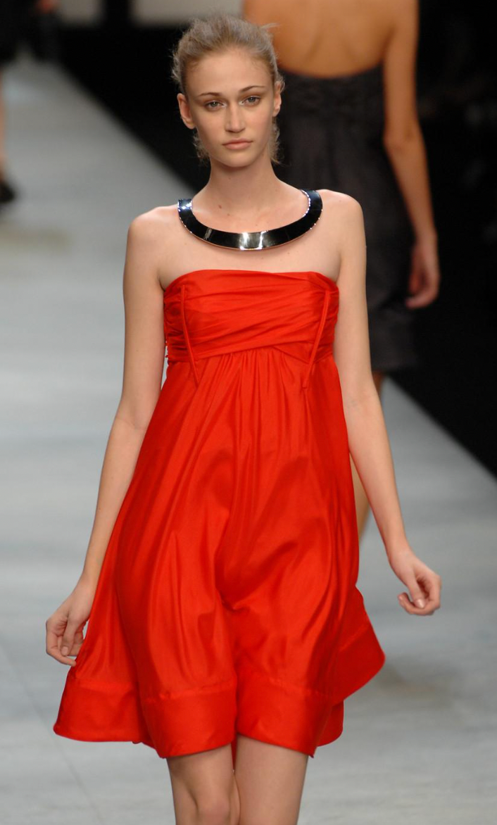 Celine Spring 2008 Runway Black Metal Halter Collar Neck Dress