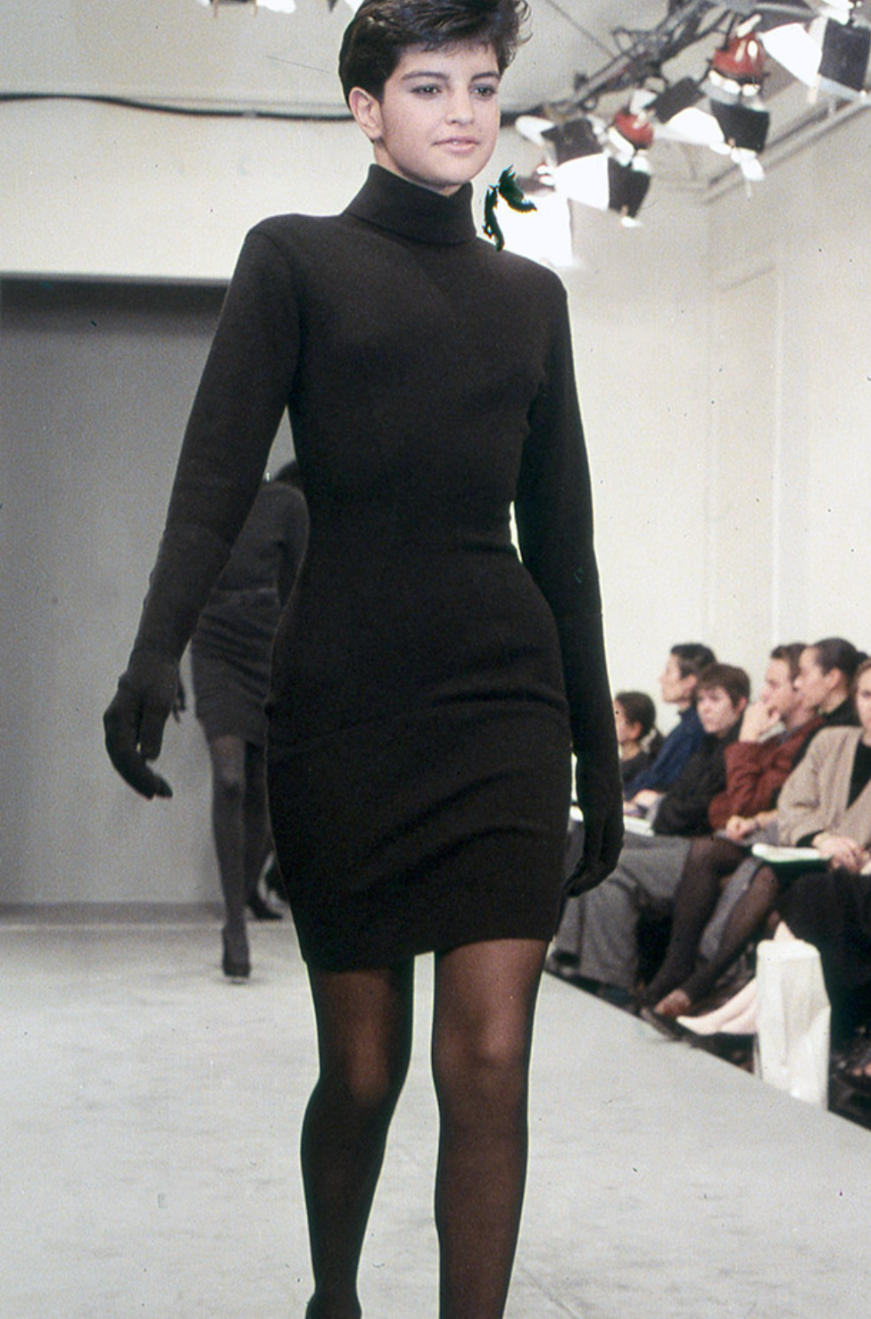 Azzedine Alaïa Fall 1987 Black High Neck Bodysuit