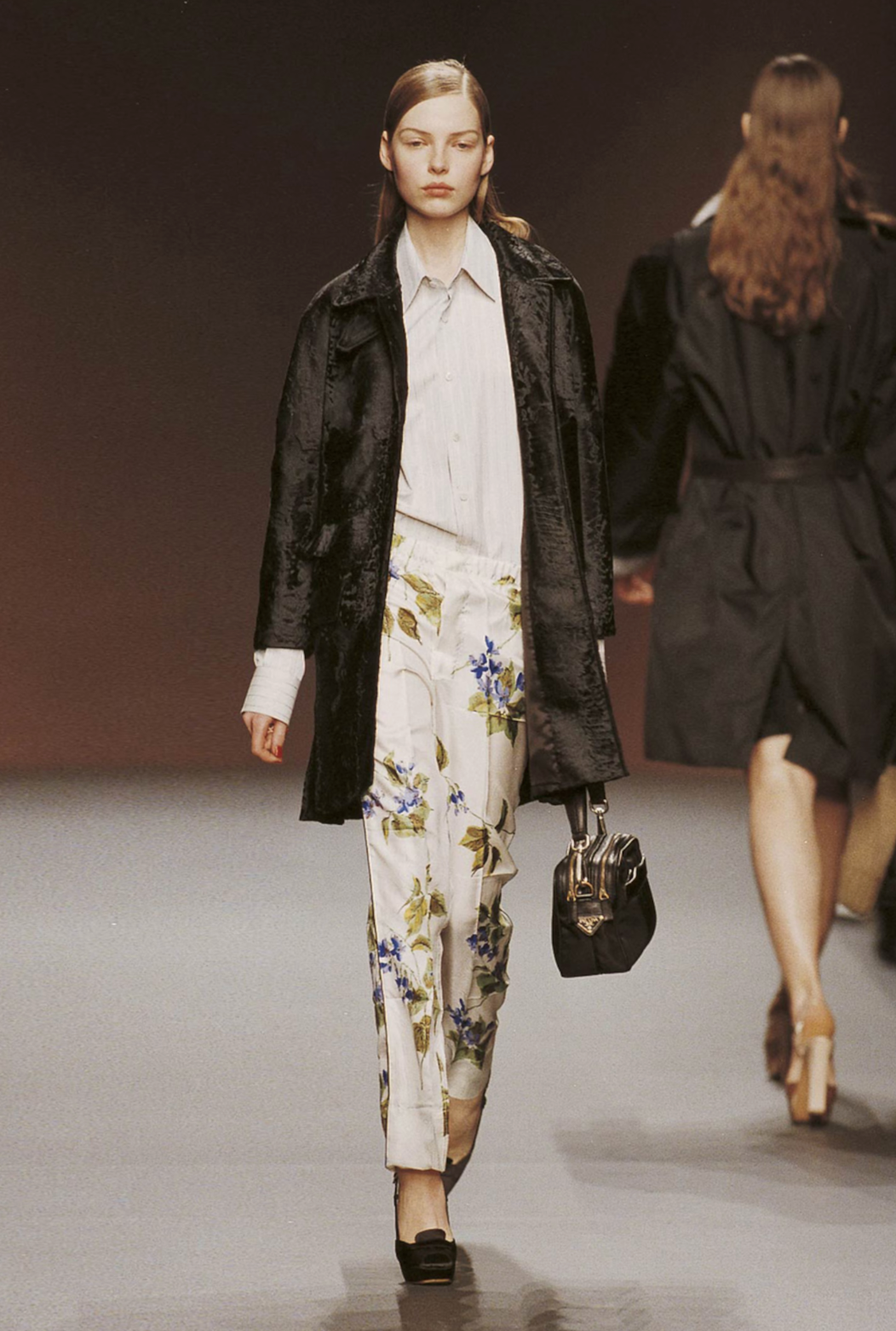 Prada Fall 2003 Floral Silk Camisole & Bra Set