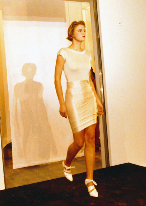 Azzedine Alaïa Spring 1986 Blue Bodysuit