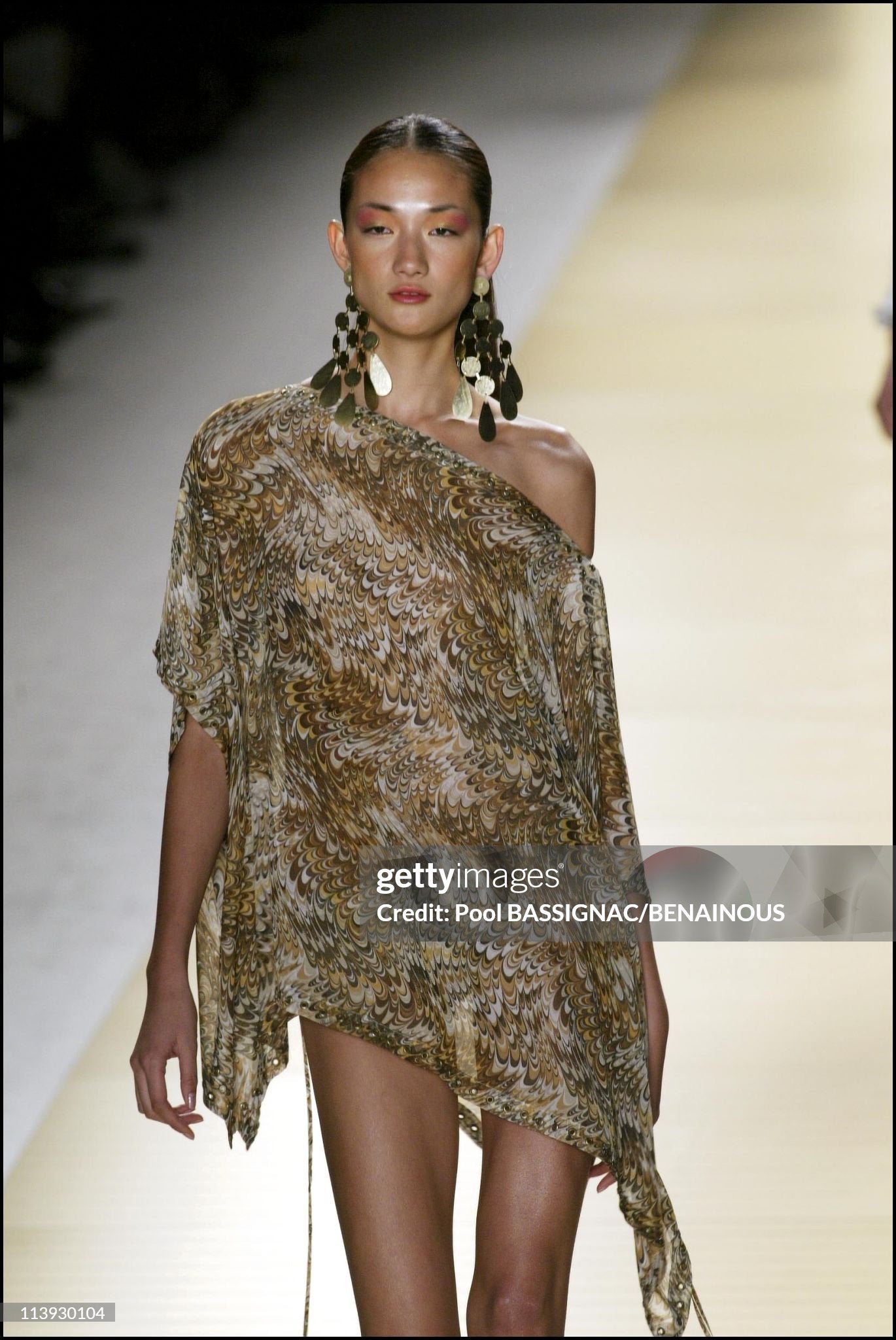 Celine Spring 2003 Runway Swirl Print Shirt