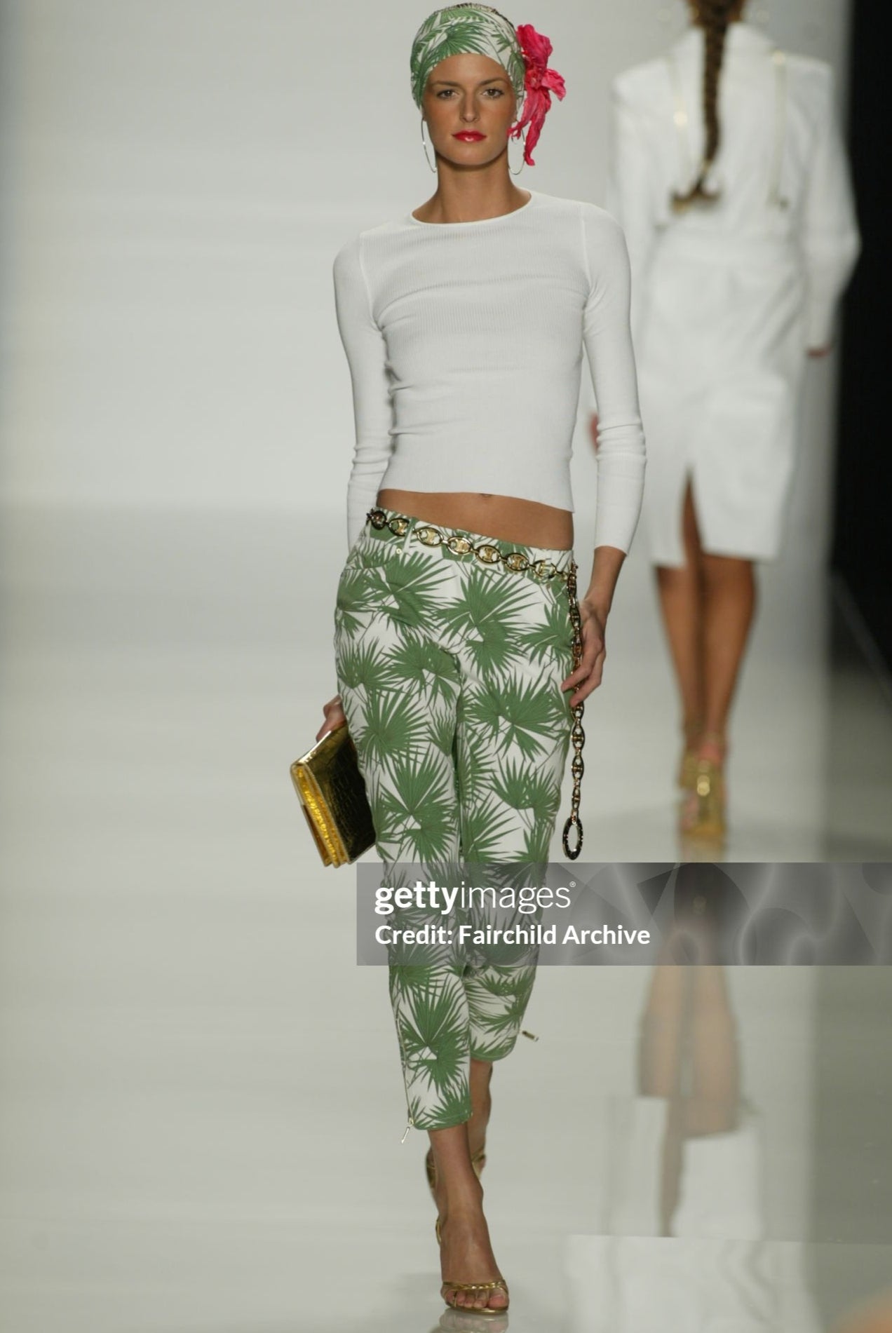 Celine Spring 2004 Tropical Print Pants
