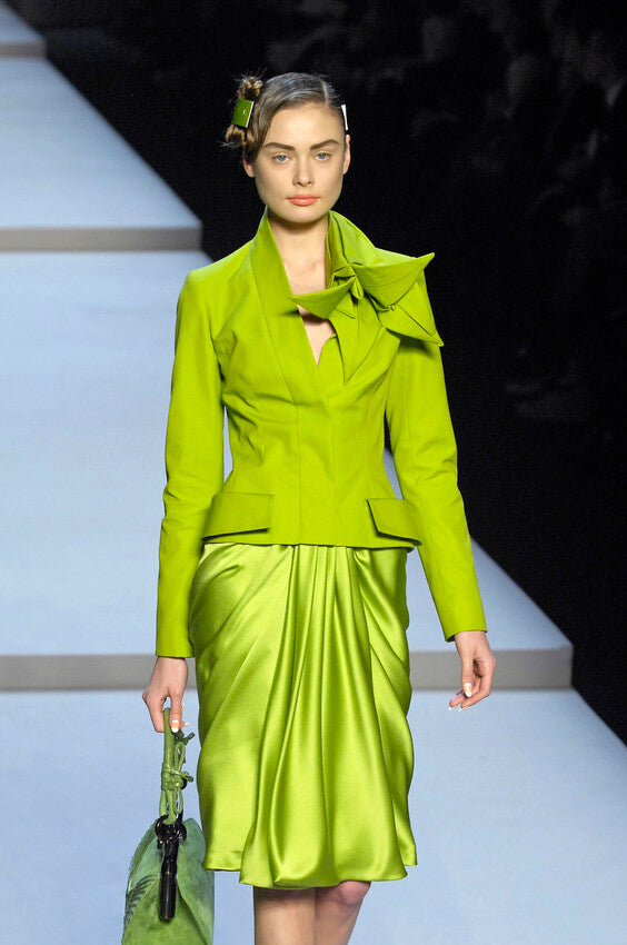 Dior Fall 2007 Fuchsia Pink Silk Draped Dress